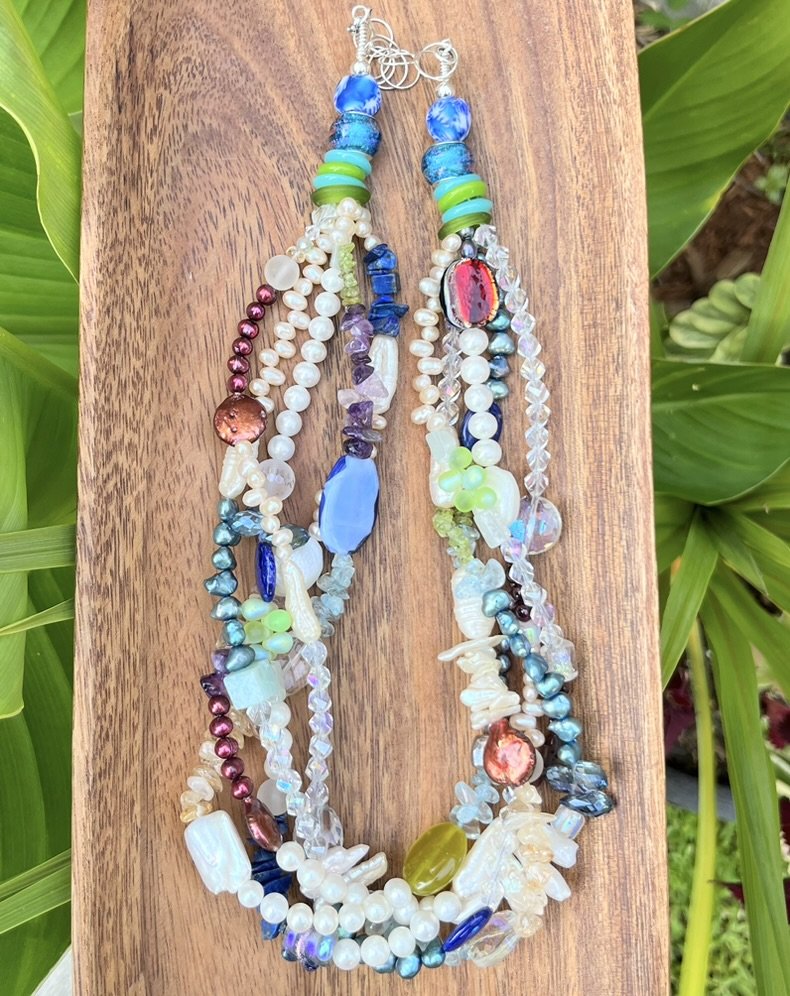 Five Strand Pearl Necklace