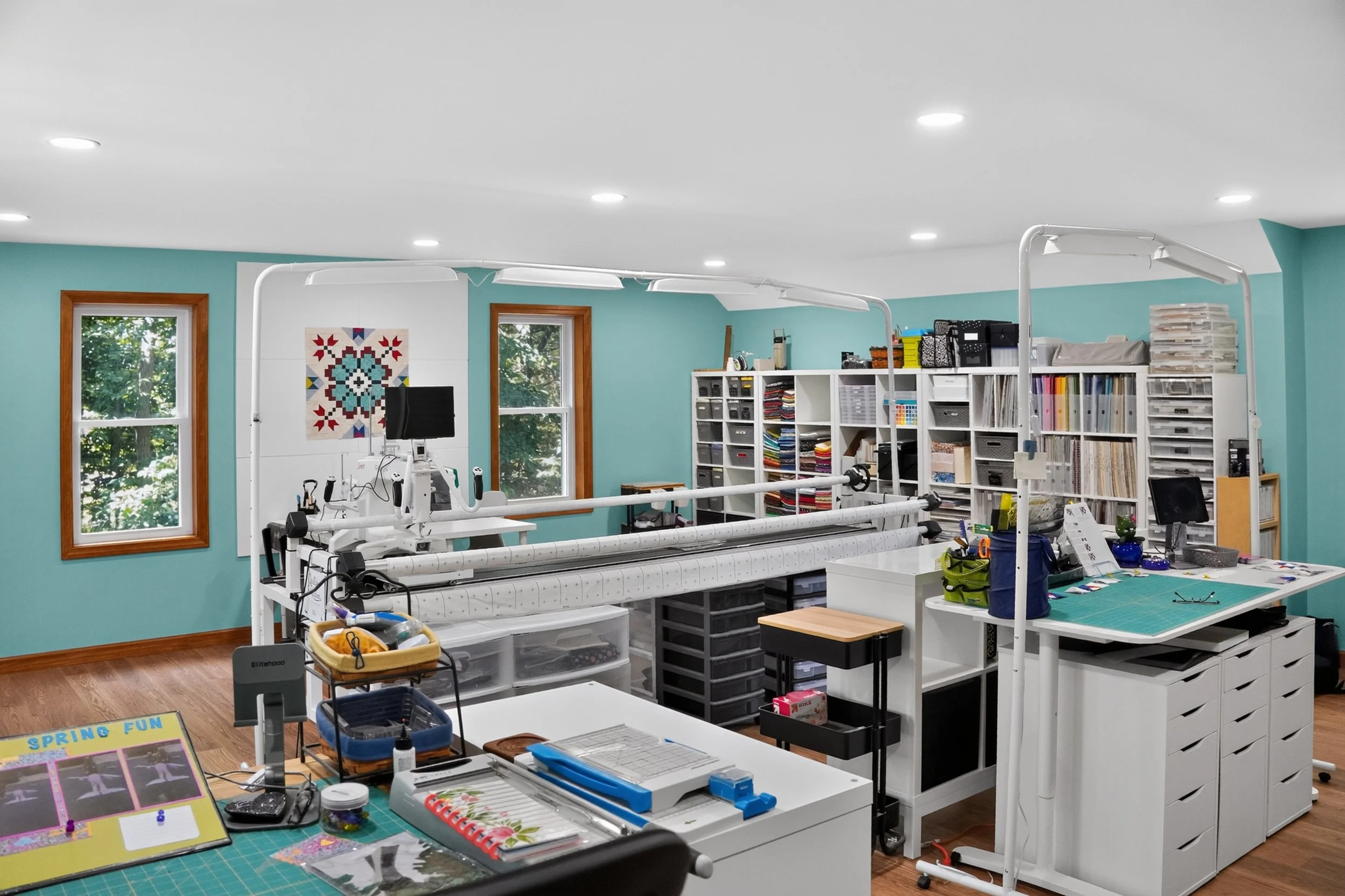 A Plainville garage addition, built around a quilting room