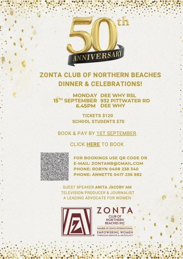 Zonta 50th Birthday Dinner and Celebration