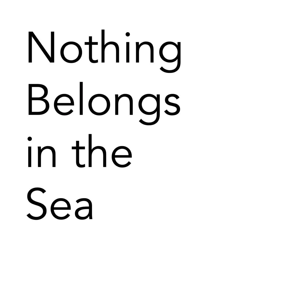 Nothing Belongs in the Sea — album title graphic