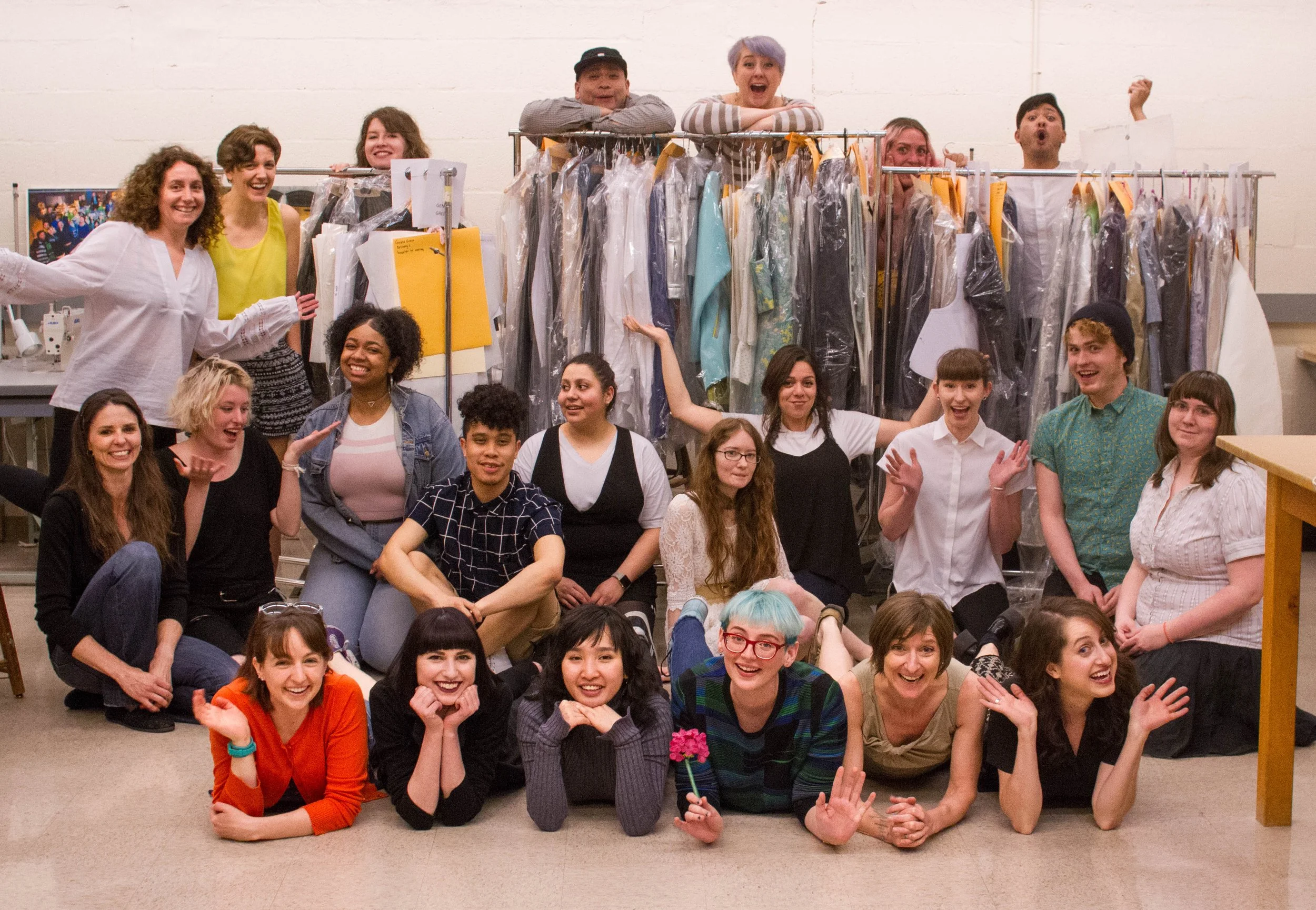 Seattle fashion design students in patternmaking lab