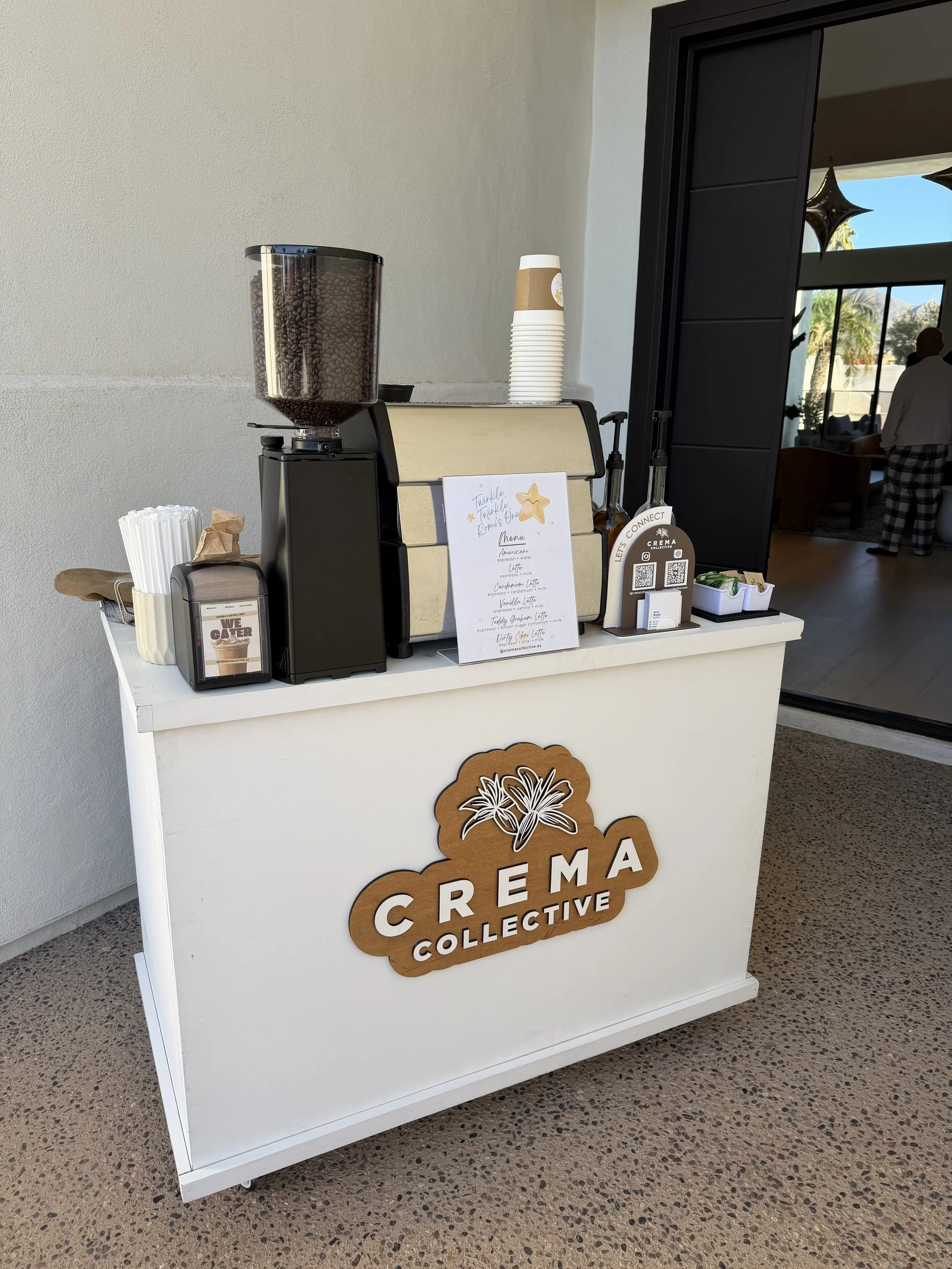 Crema Collective mobile coffee cart and team in Paradise Valley, AZ