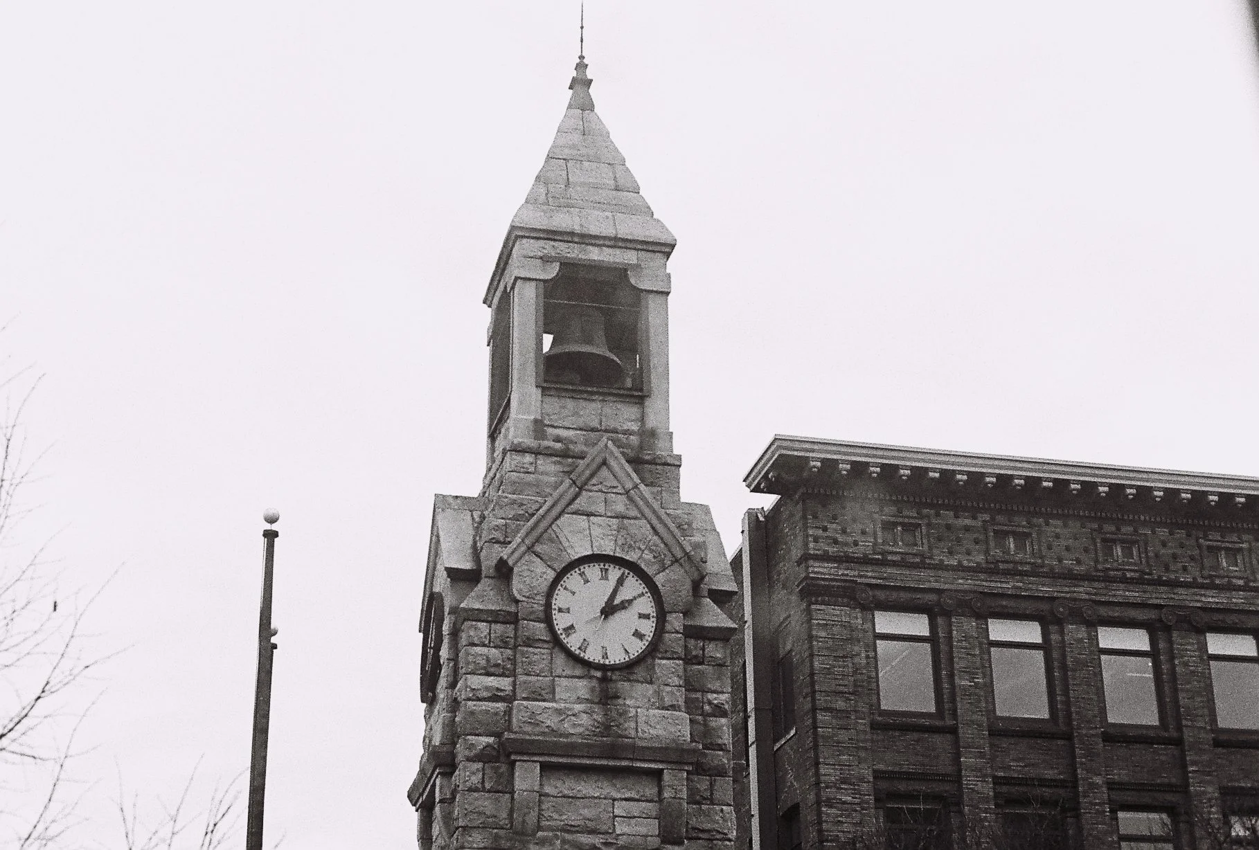 Clock Tower from the Parking Garage in Centerway Square - Corning, NY