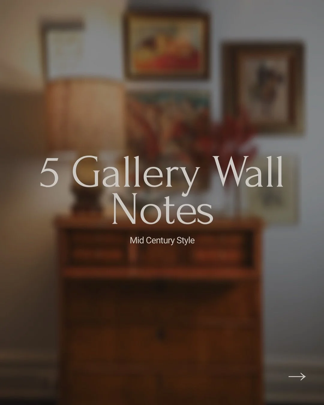 Mid Century Style Gallery Wall - whilst my house is what I would consider Victorian eclectic I do have a love for mid century artwork. 

I thought it might be fun to put a grouping together and add a few notes on what my thoughts were when collating 