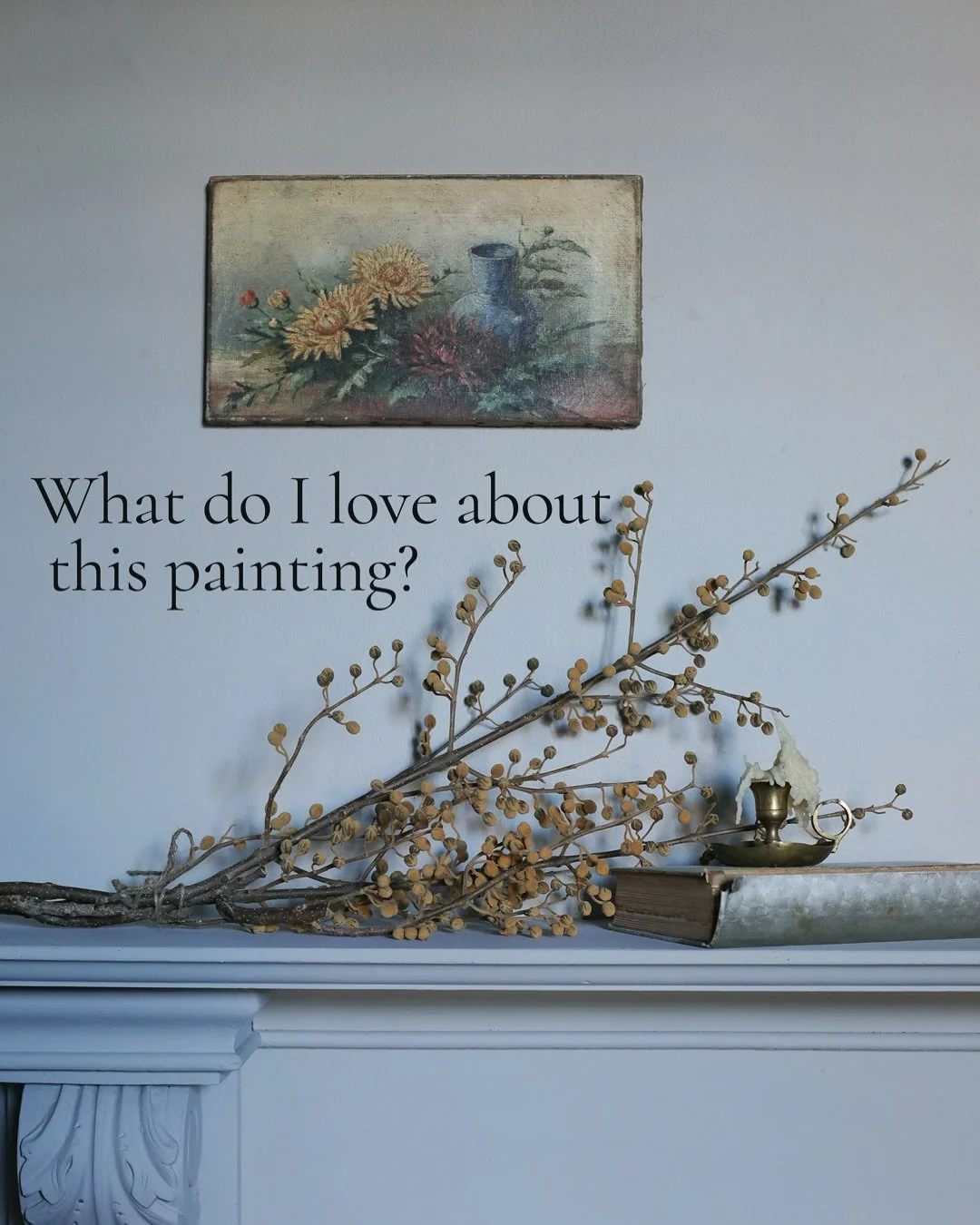 What do I love about this painting?🌸🌿

&bull;Whilst she&rsquo;s only little she packs a lot of punch in elegance alone.

&bull;Her colours are warm and inviting but not overpowering.

&bull;Years of natural ageing have mellowed the tones, giving th