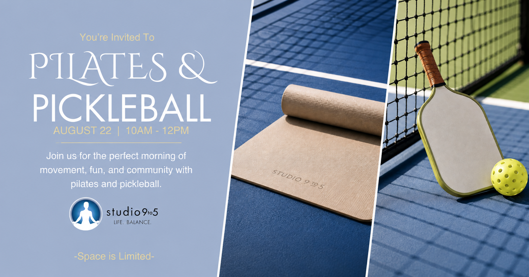 Pilates &amp; Pickleball Event Sept 19