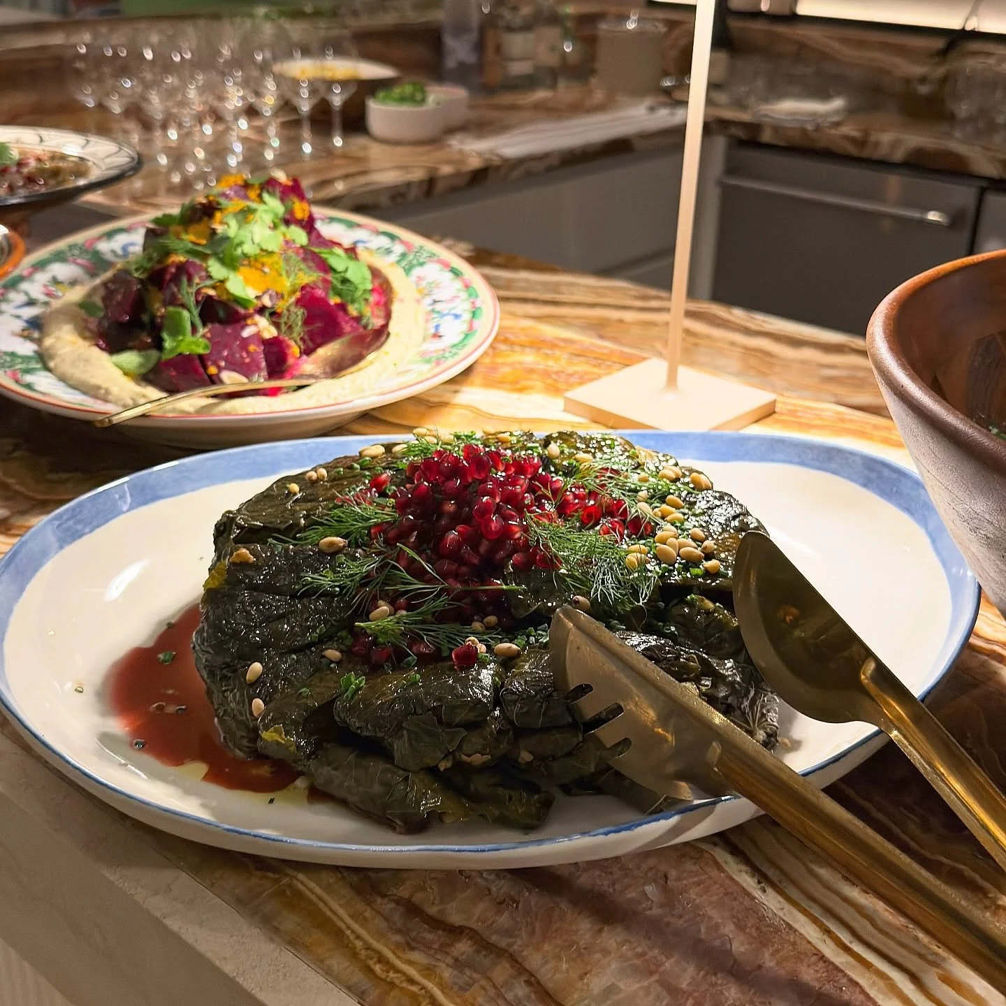 Family style - Mediterranean - Chic - Delicious - one sexy gato of grape leaves.
✌🏻
#privatechefpalmbeach