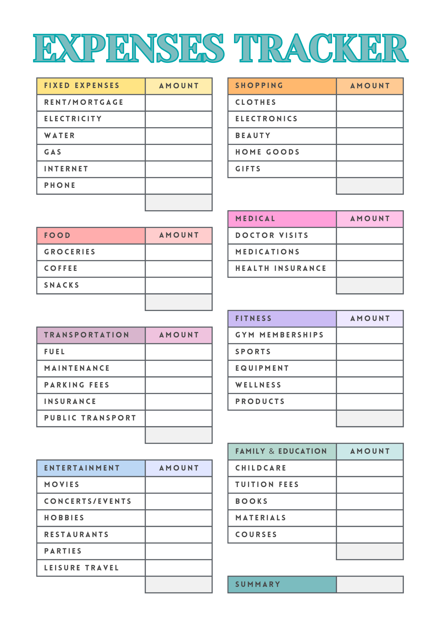 Expenses Tracker