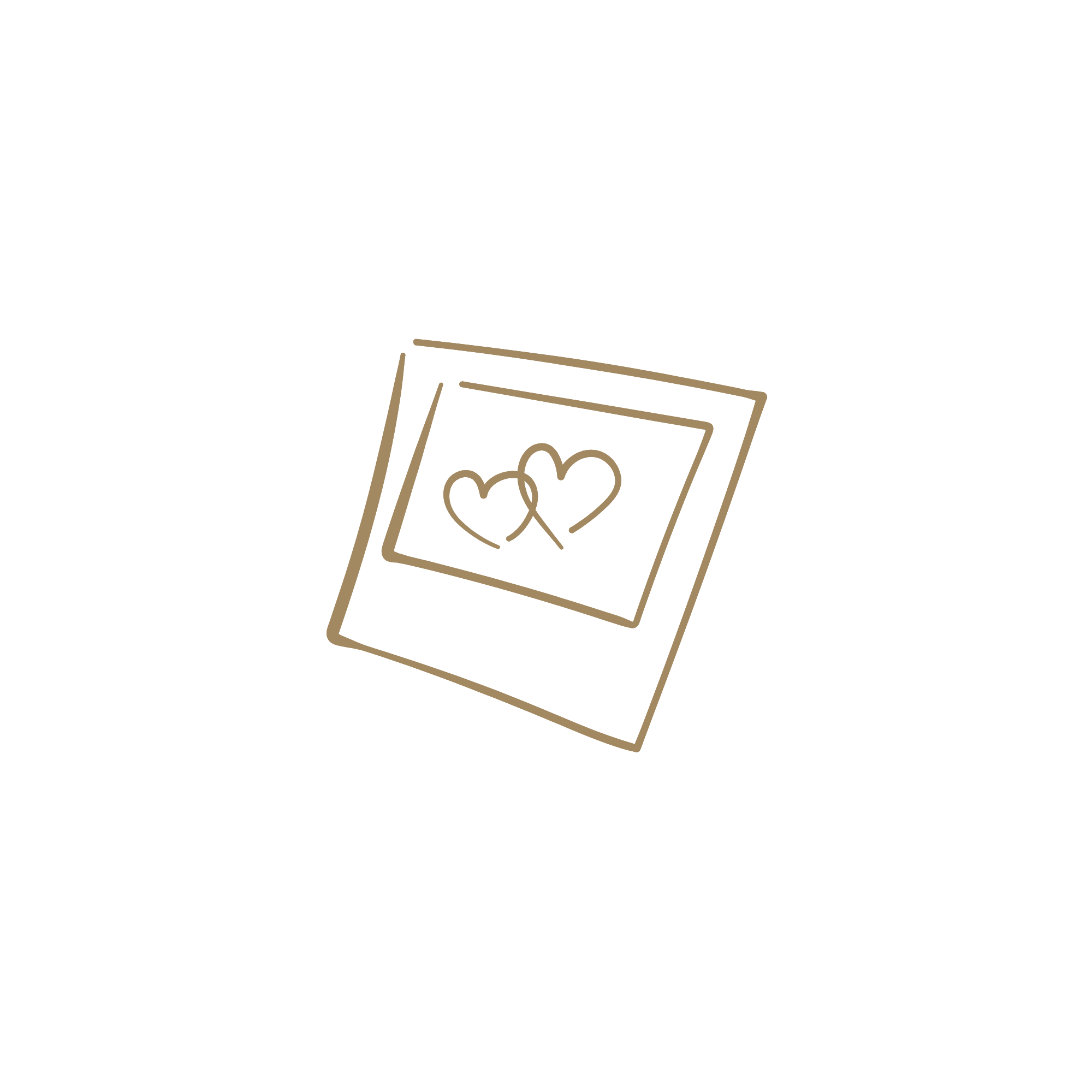 Hand-drawn picture of a heart with the number 13 inside, surrounded by abstract lines and shapes.