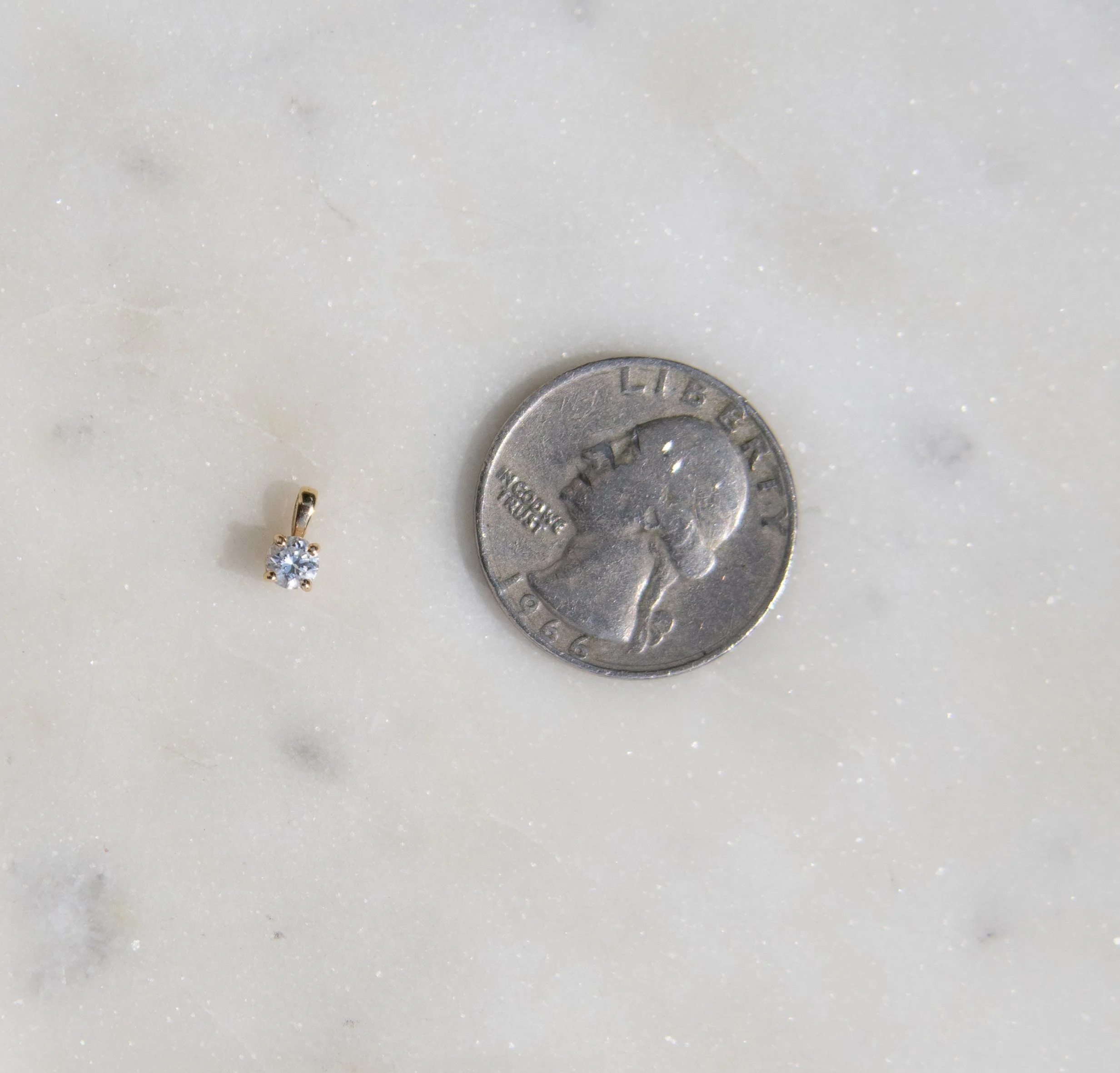 14K 0.25 CT Diamond Pendant
