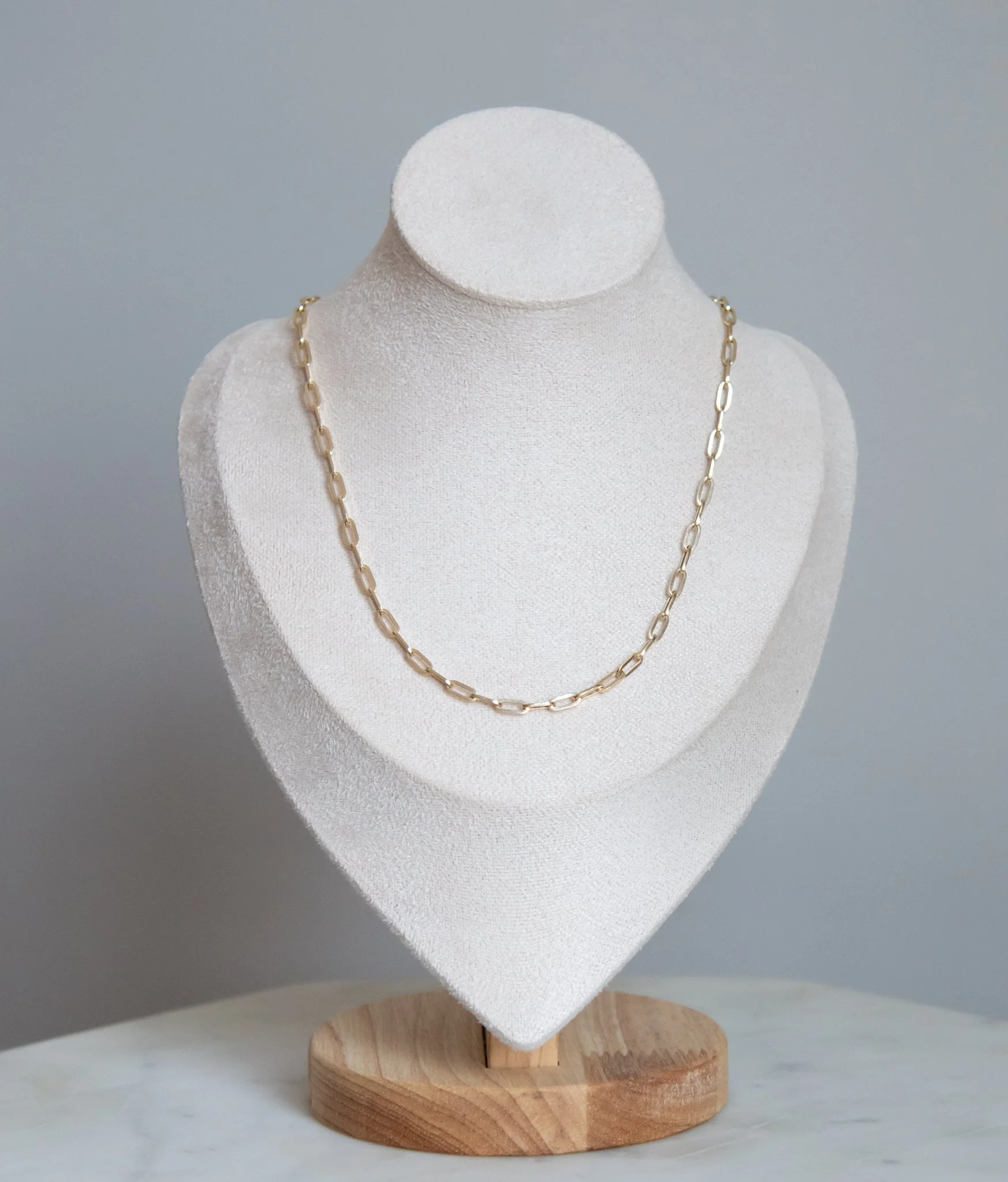 14K Yellow Gold 3.5MM Paperclip Chain