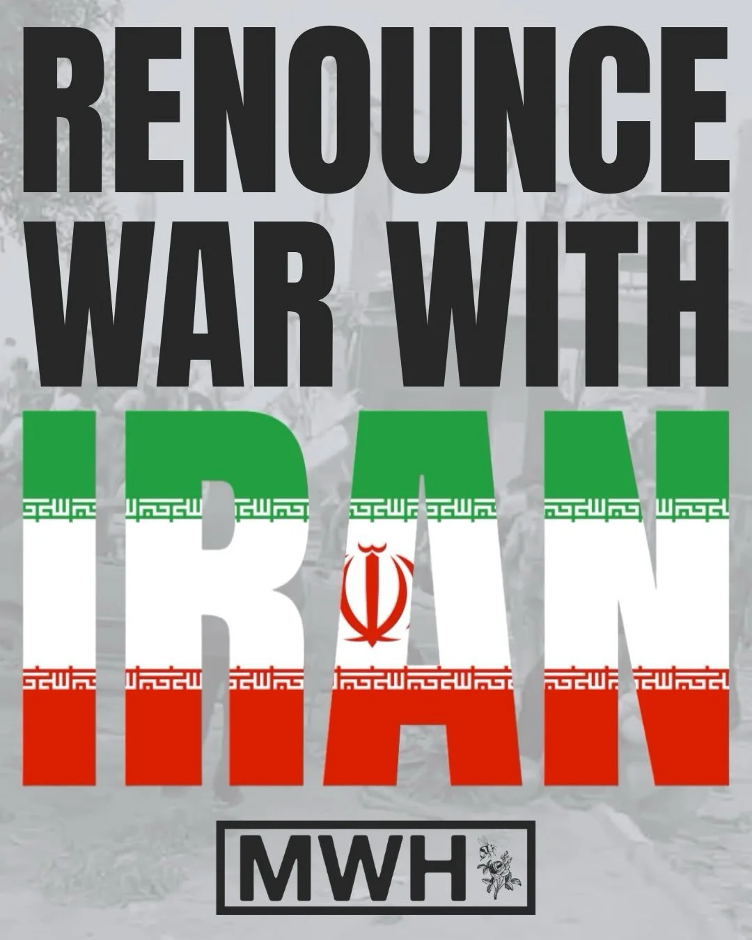&ldquo;Renounce war and proclaim peace&rdquo; (Doctrine and Covenants 98:16).

Find a protest near you: https://www.answercoalition.org/iran