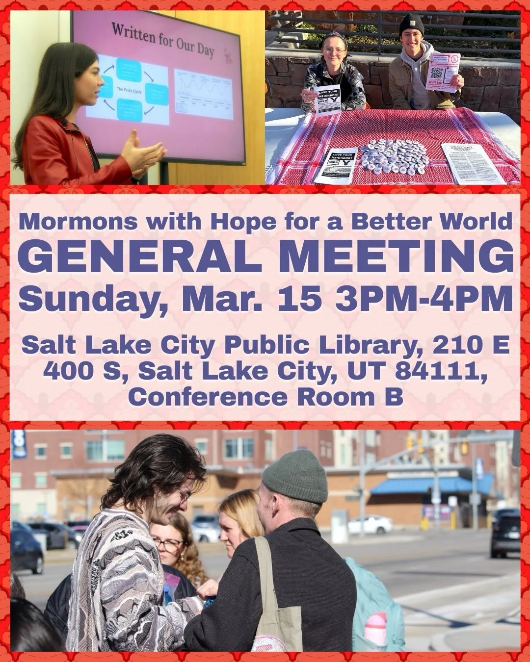 JOIN US for our monthly general meeting! 🐝🌹

It&rsquo;s this Sunday (Mar. 15) 3-4PM at the Salt Lake City Public Library in Conference Room B: 210 E 400 S, Salt Lake City, UT 84111

Everyone is welcome! Even if you&rsquo;re just curious, come and s