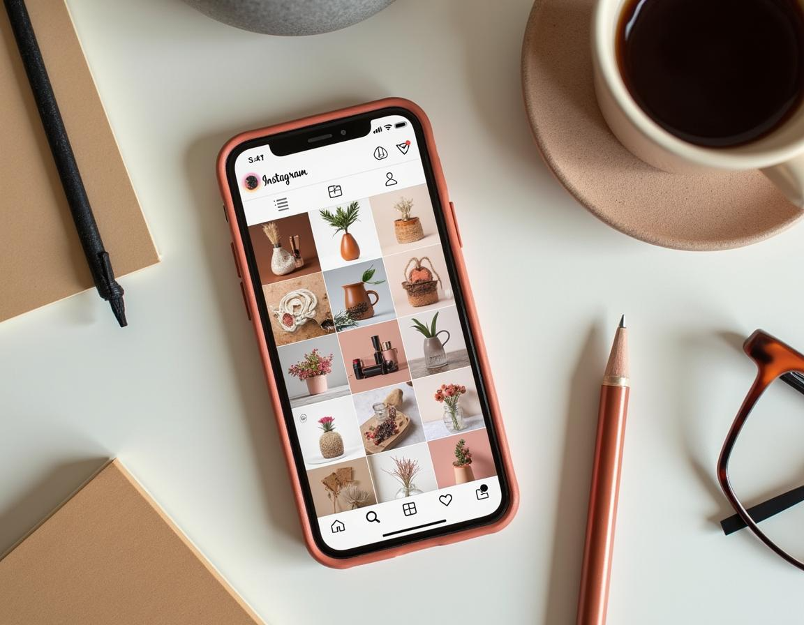 Flat lay of a smartphone