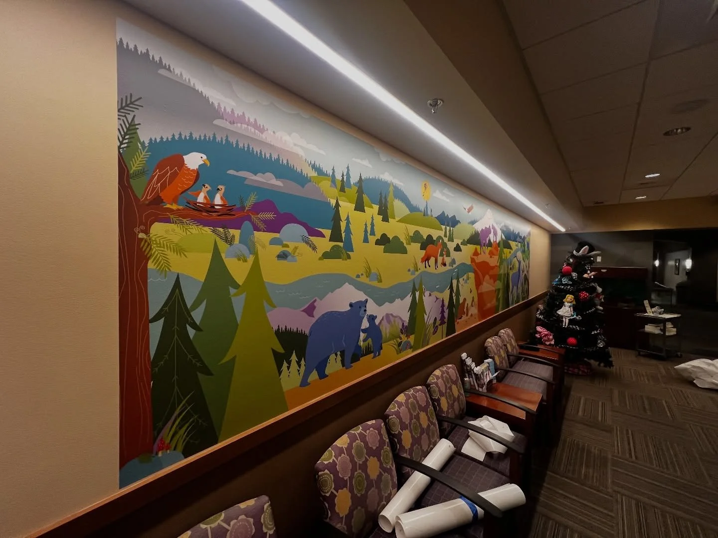 A couple more Mary Bridge Children&rsquo;s Clinics completed. Gig Harbor and Puyallup. The medical staff at both sites were extremely pleasant to work with, and the kids were excited about all the wildlife graphics going up. Super fun projects to be 