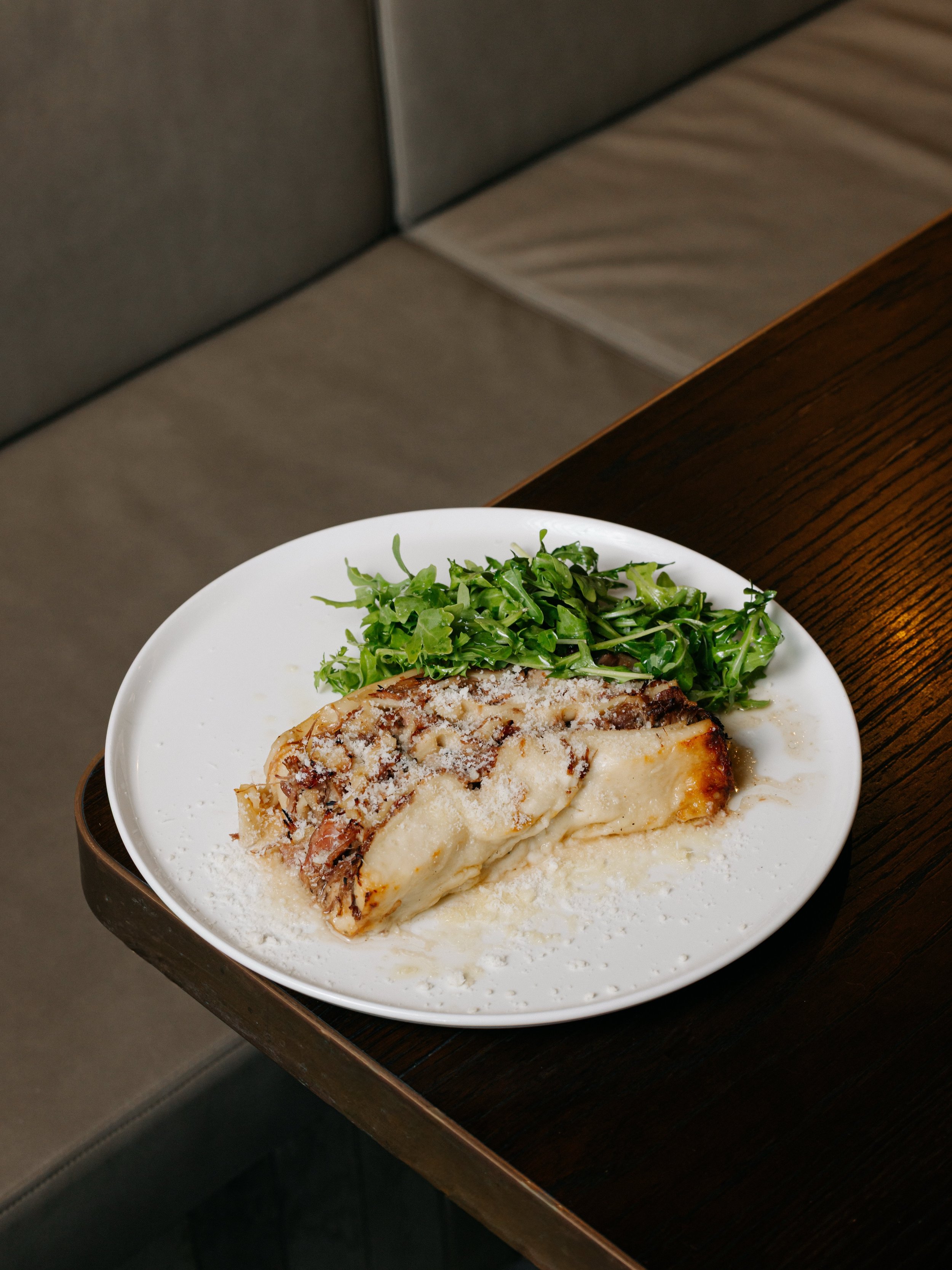 A serious upgrade on a classic 🍴

Duck &amp; Sherry lasagne w percorino &amp; duck jus 

YES YES YES