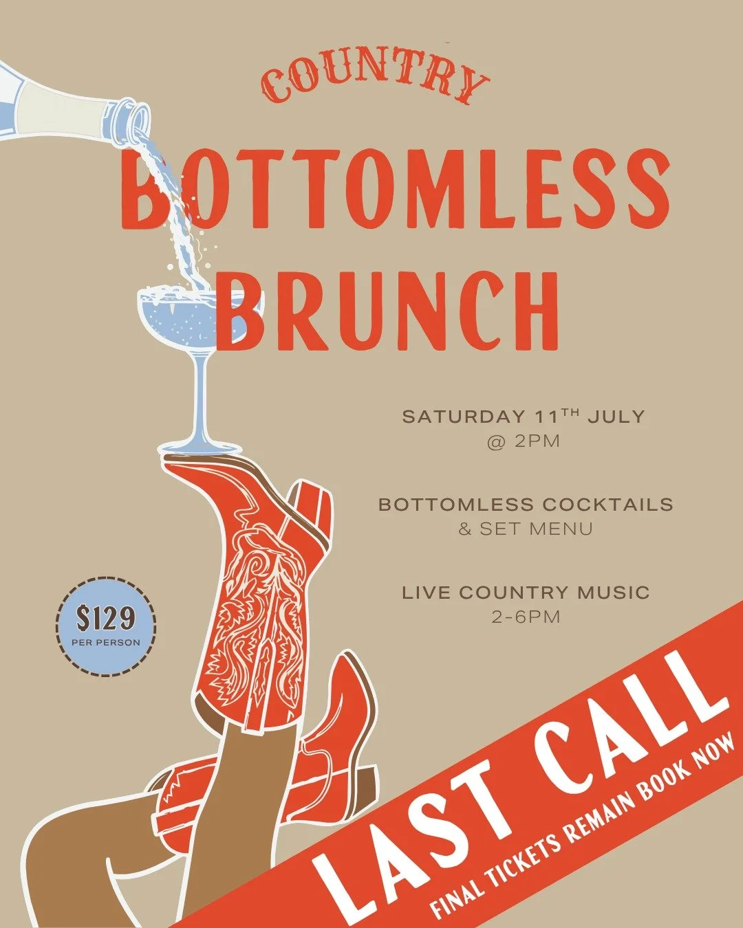 Last call for tickets 🤠

Stop saying &ldquo;we should go&rdquo; and just book it already 🍻

Book via the link in bio