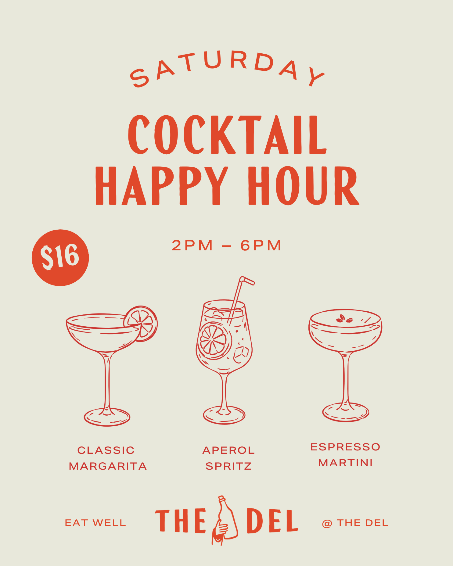 Saturday Cocktail happy hour