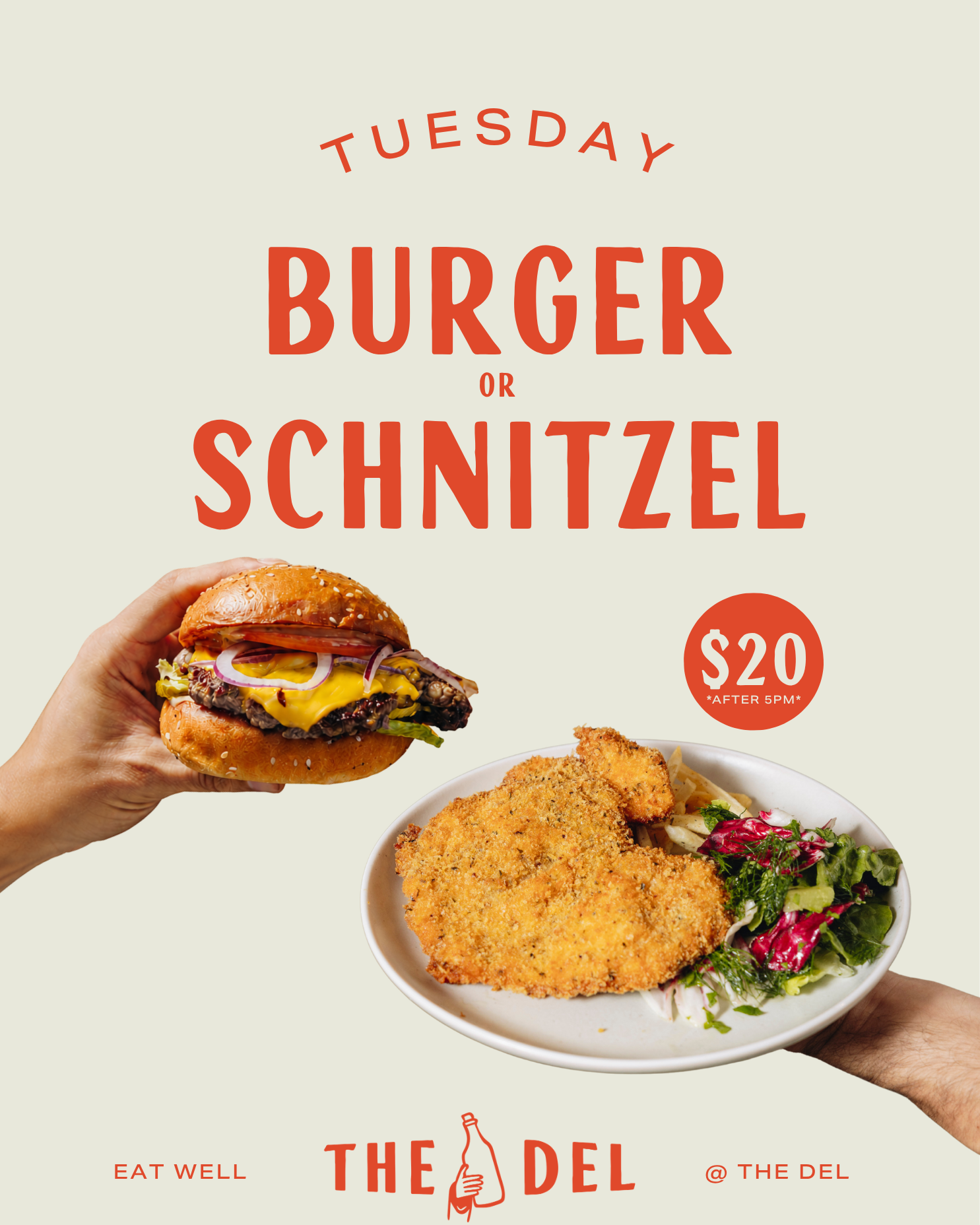 Burger and Snitty Night $20