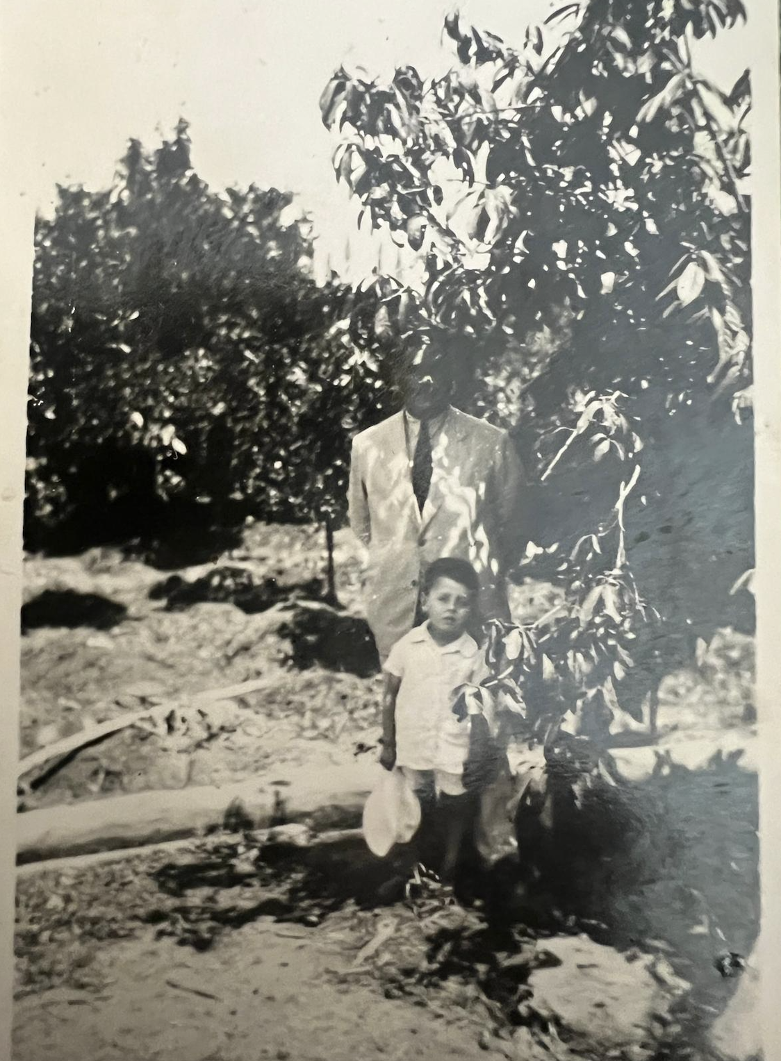 Alexandre Beyrouti as a child, possibly with his father Victor, early 1930s.