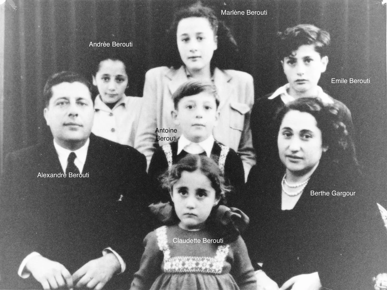 Berthe Gargour and Alexandre Berouti's family