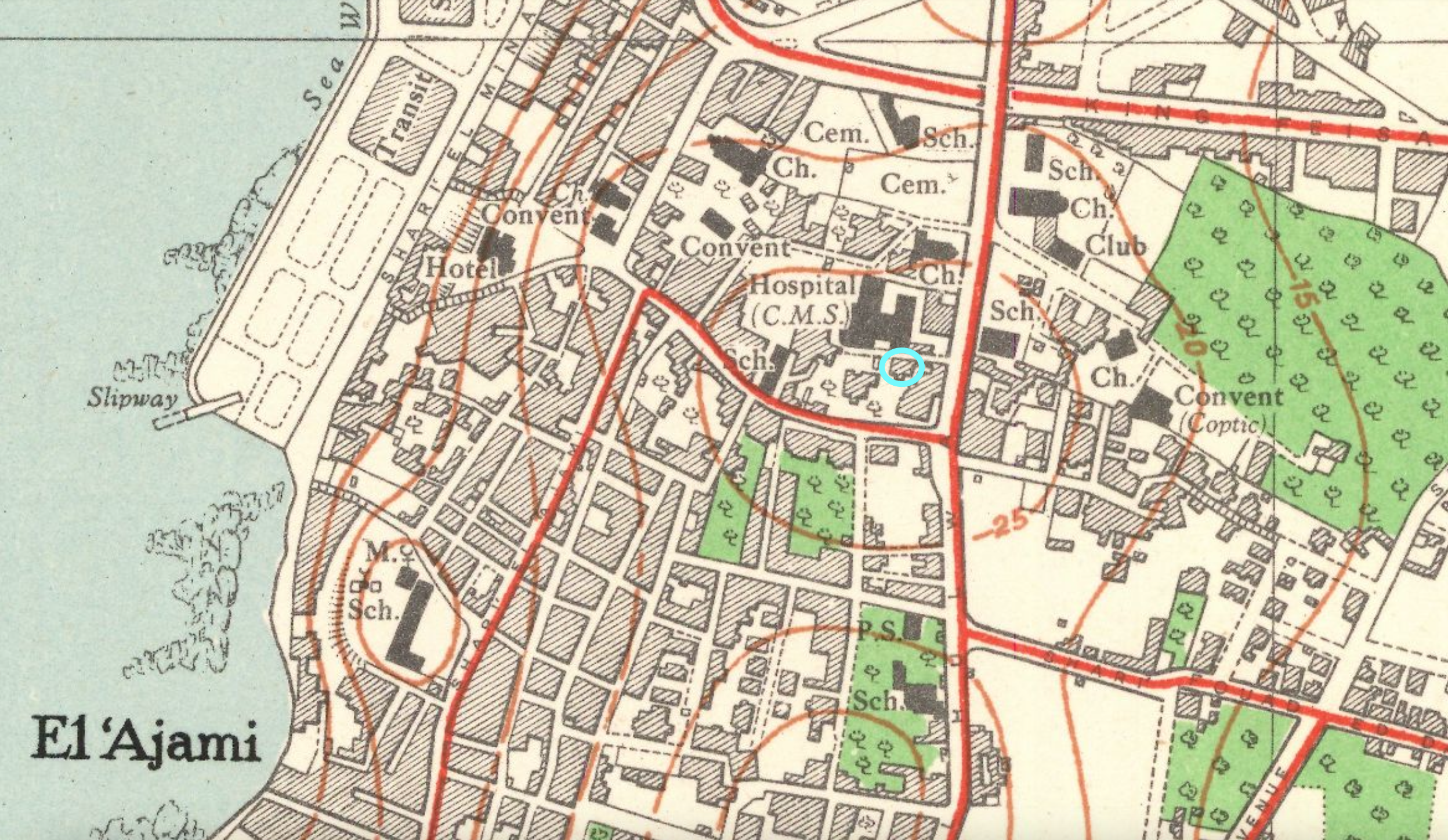  The Berouti family house on a Jaffa survey from 1944 