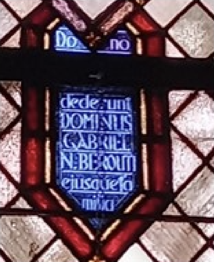  Stained-glass window bearing the name of Gabriel Berouti and his family 