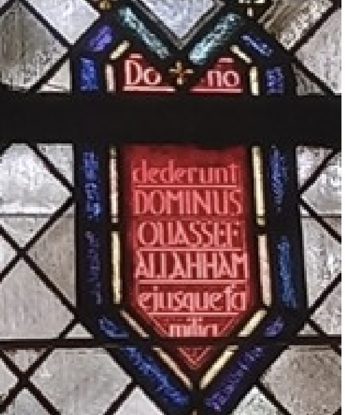  Stained-glass window bearing the name of Wassef Al Lahham and his family 