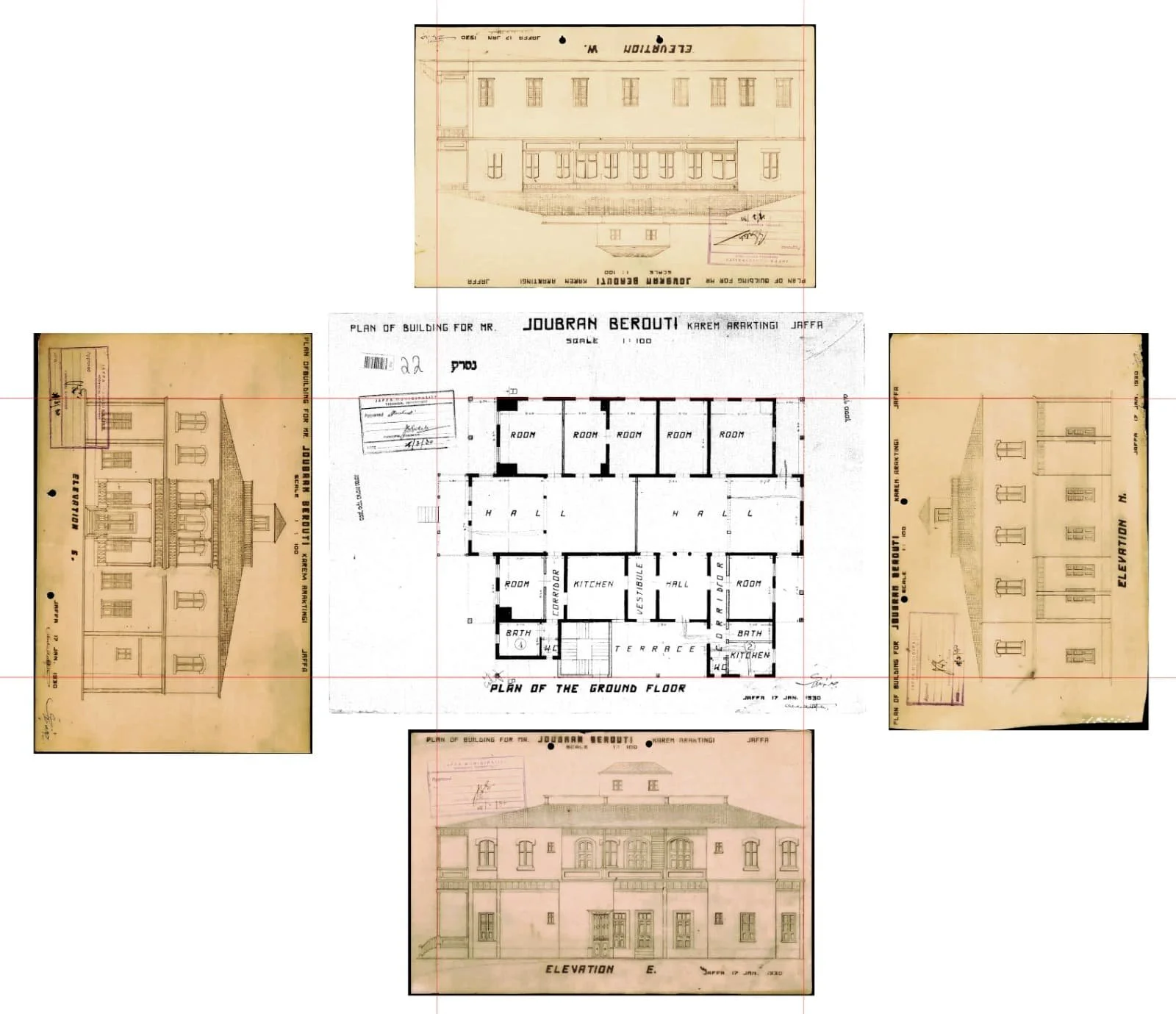  Many thanks to my architect nephew, Jad Beyrouti, for matching each of the four sides of the building with its corresponding façade. 
