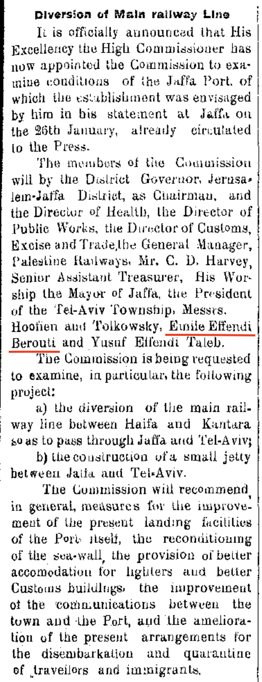 The Palestine Bulletin, 12 March, 1925.