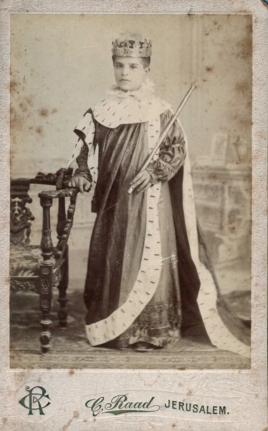 Elias Thomas Gelat as a child, Jerusalem. Picture taken by Photographer Khalil Raad