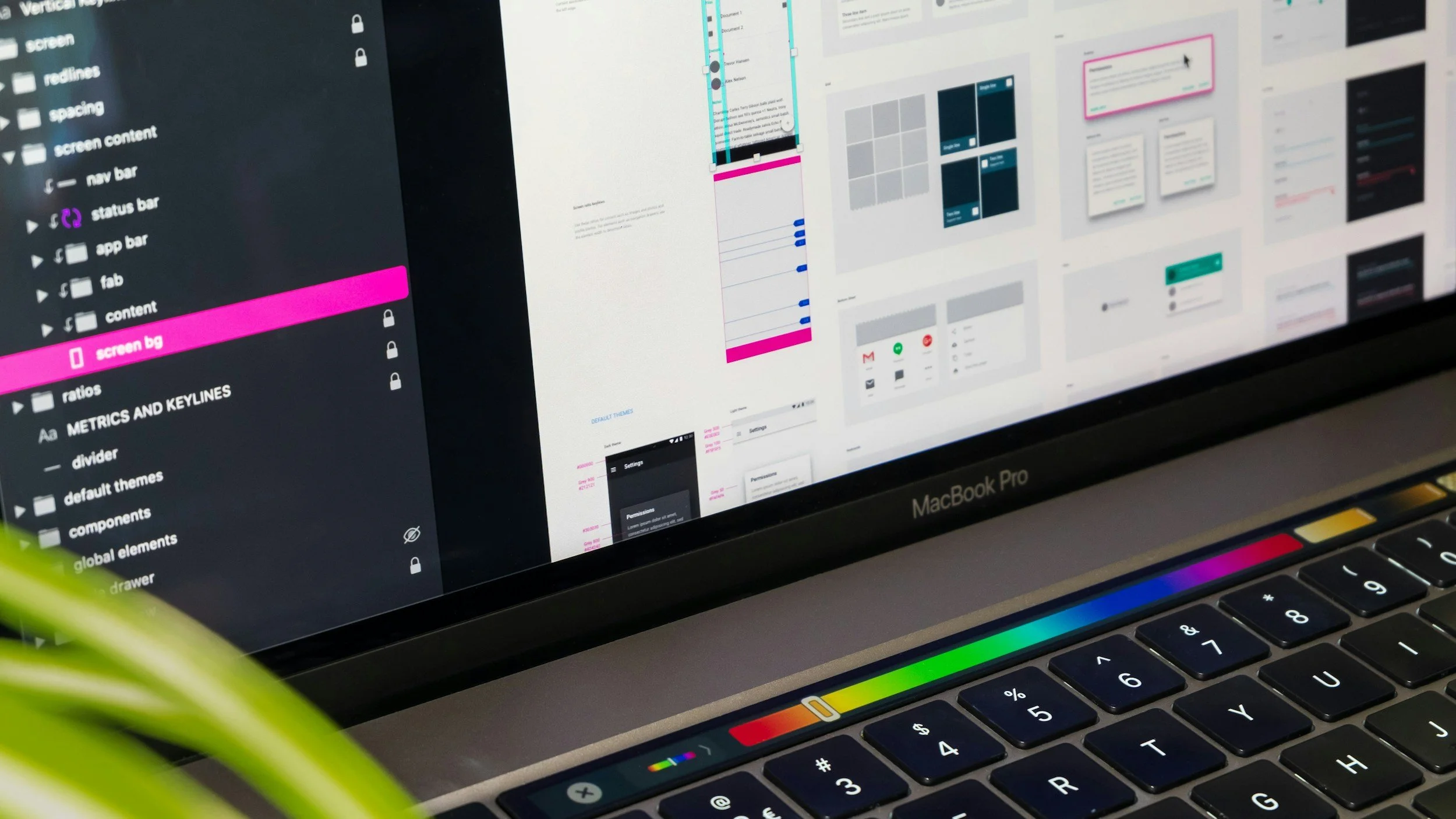 Closeup of a MacBook being Used for Designing