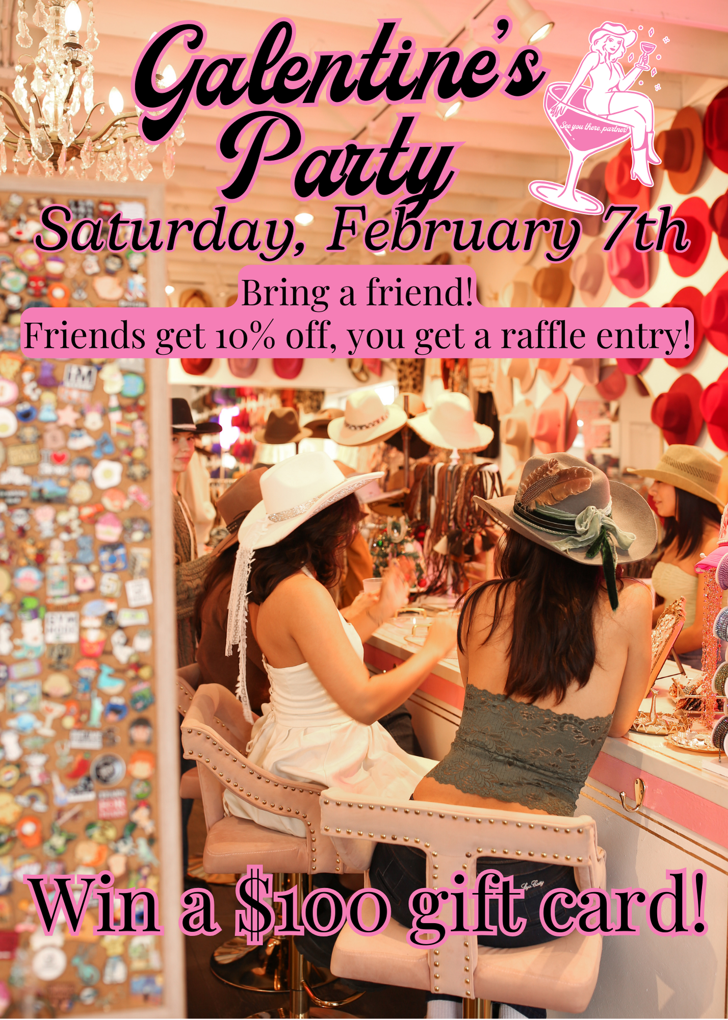 Galentine’s Party at the Hat Bar!