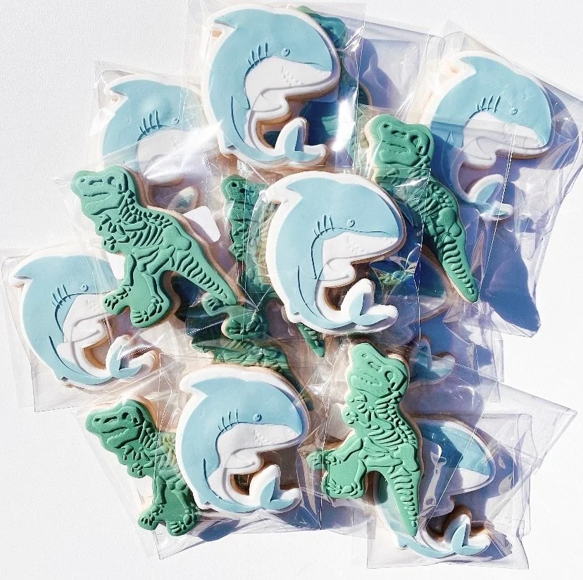 🦈🦖 Sharks and Dinosaur cookies