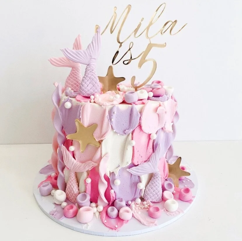 Textured mermaid cake 🧜🏼&zwj;♀️✨💜