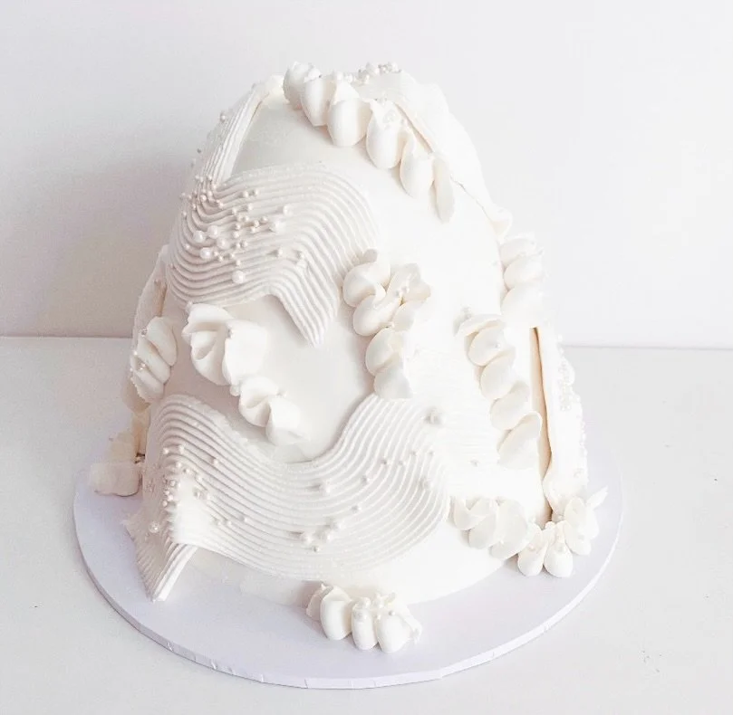 All white dome cake 🤍