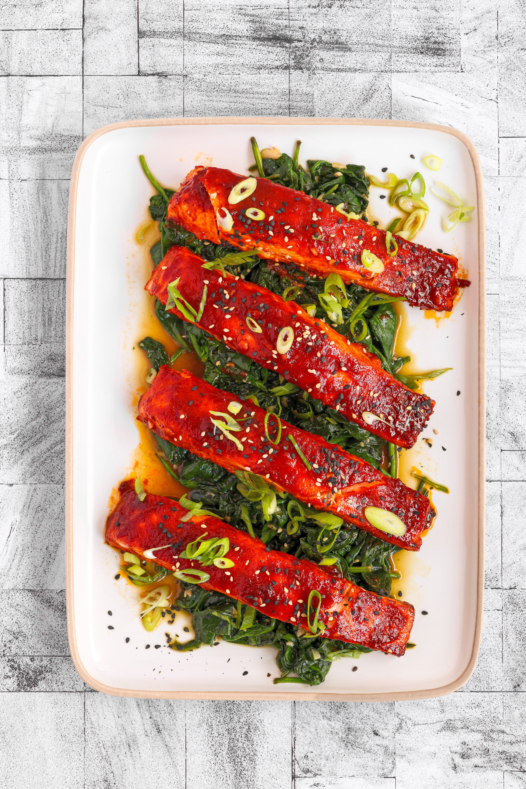 Gochujang Salmon with Garlic Spinach.png