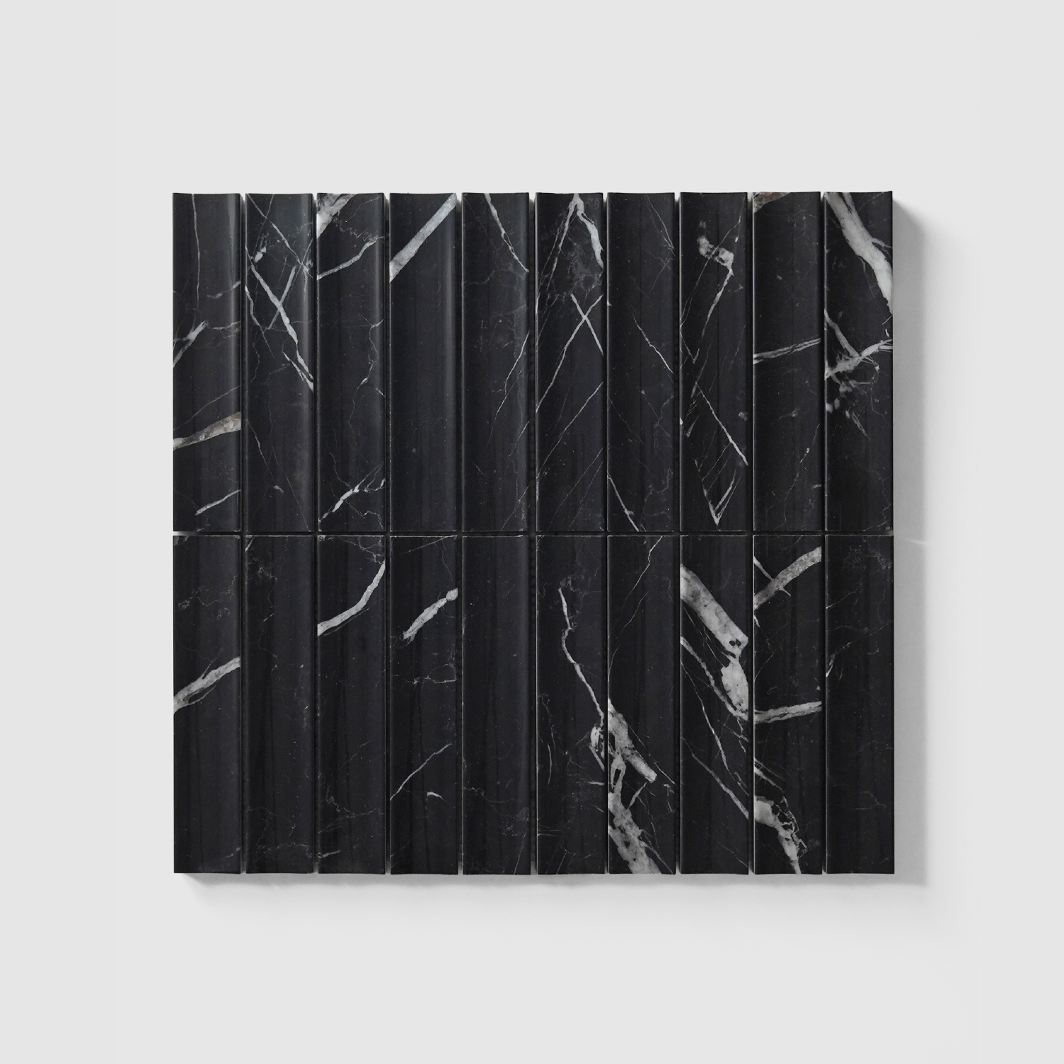 Fluted In Mosaic  |  Black Marquina