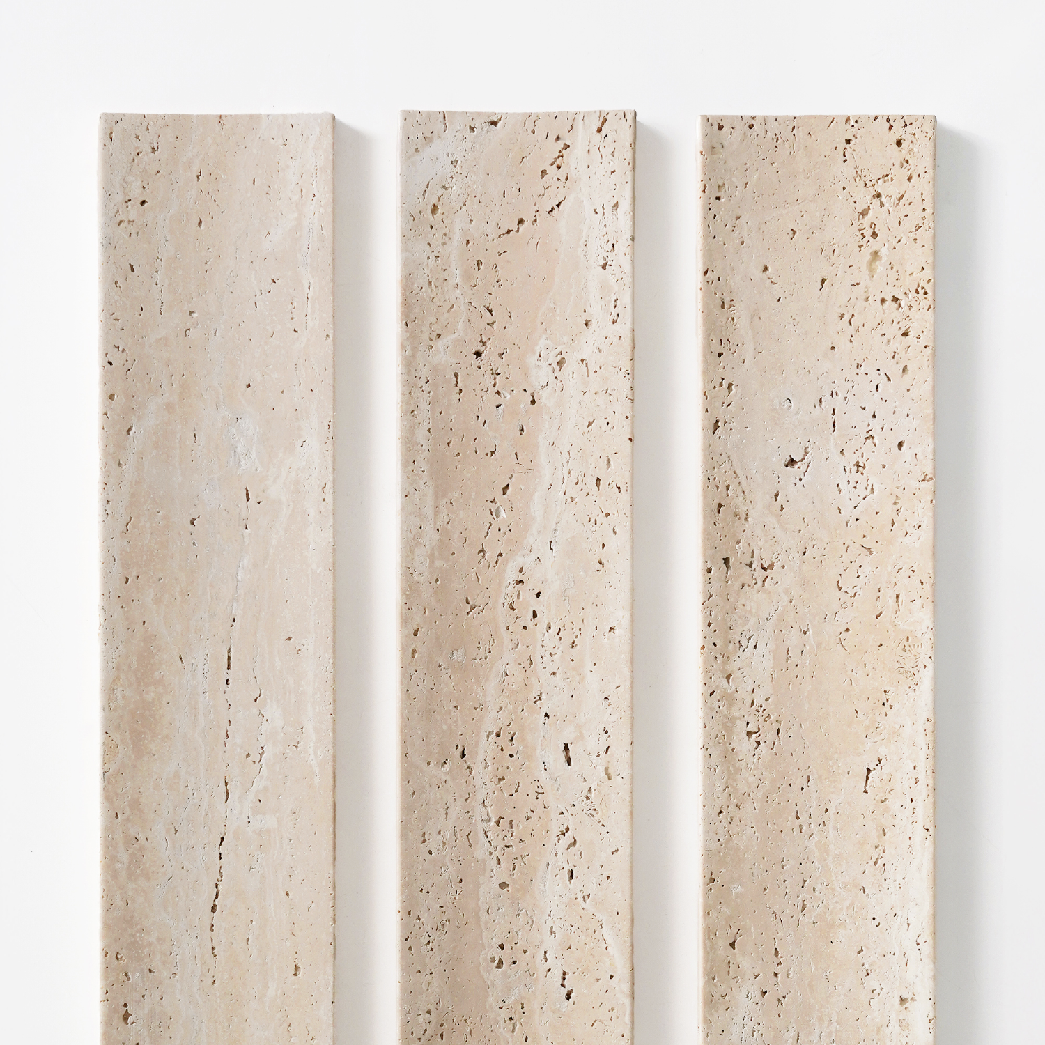 Concave Strip  |  White Travertine