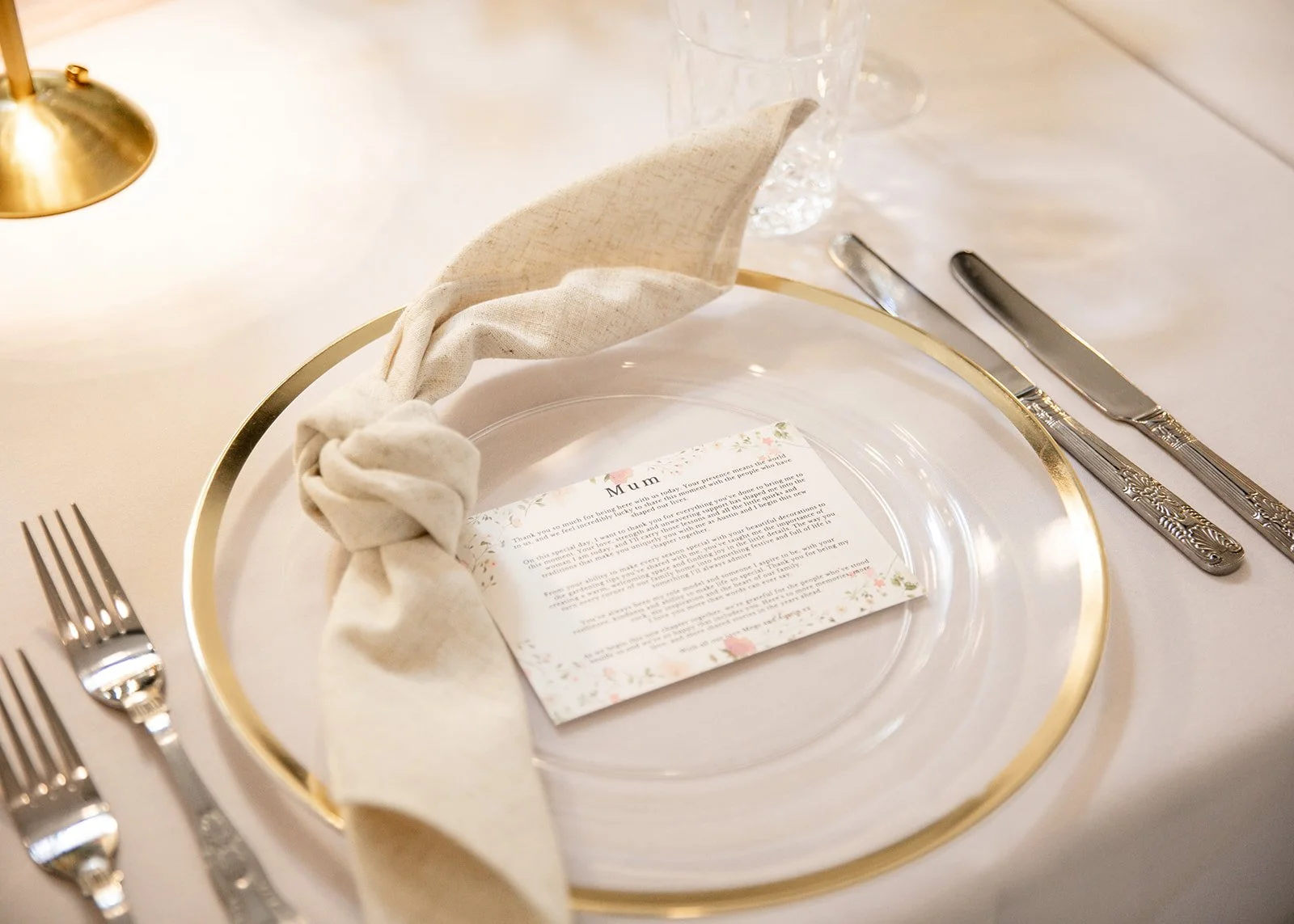 Personalised wedding reception design