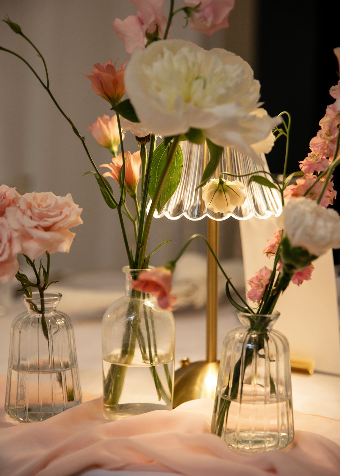 Romantic luxury wedding reception