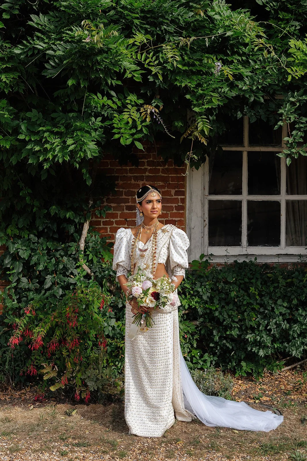 White Sri Lankan wedding dress 