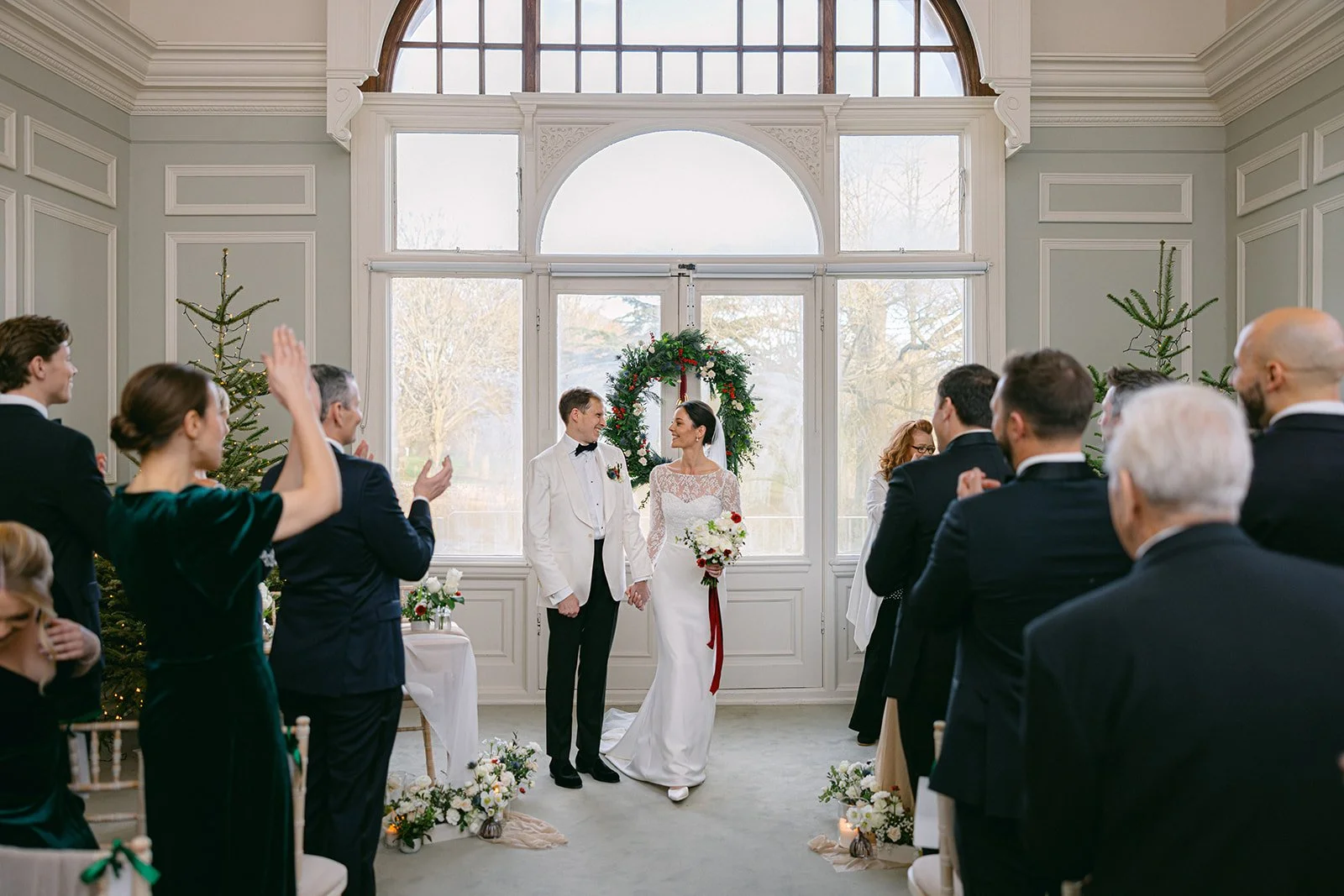 Winter wedding ceremony