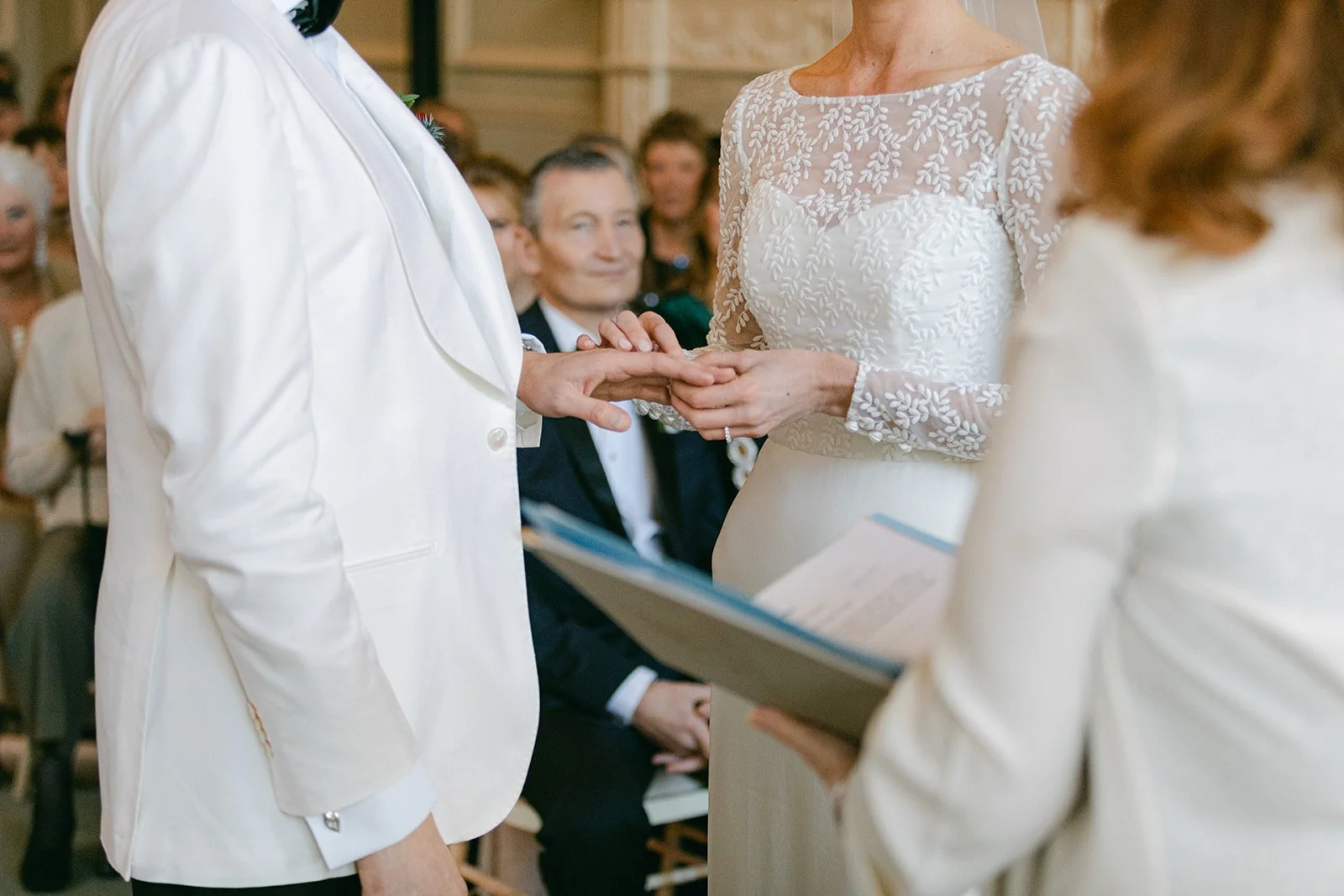 Winter wedding ceremony