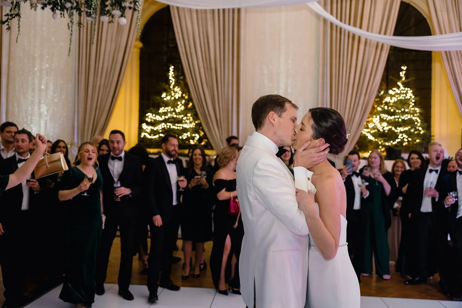 Christmas wedding party