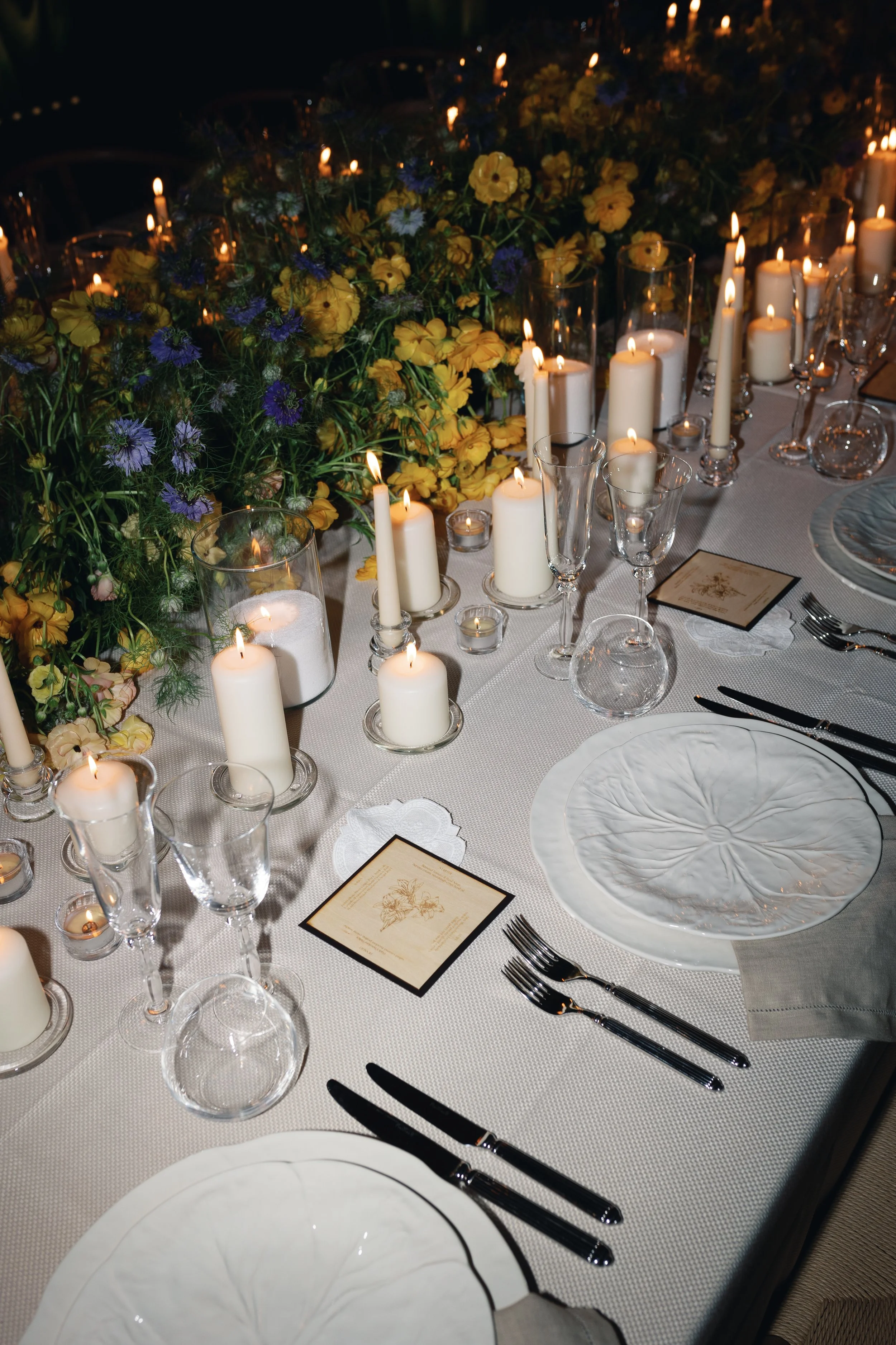 Modern wedding breakfast design 