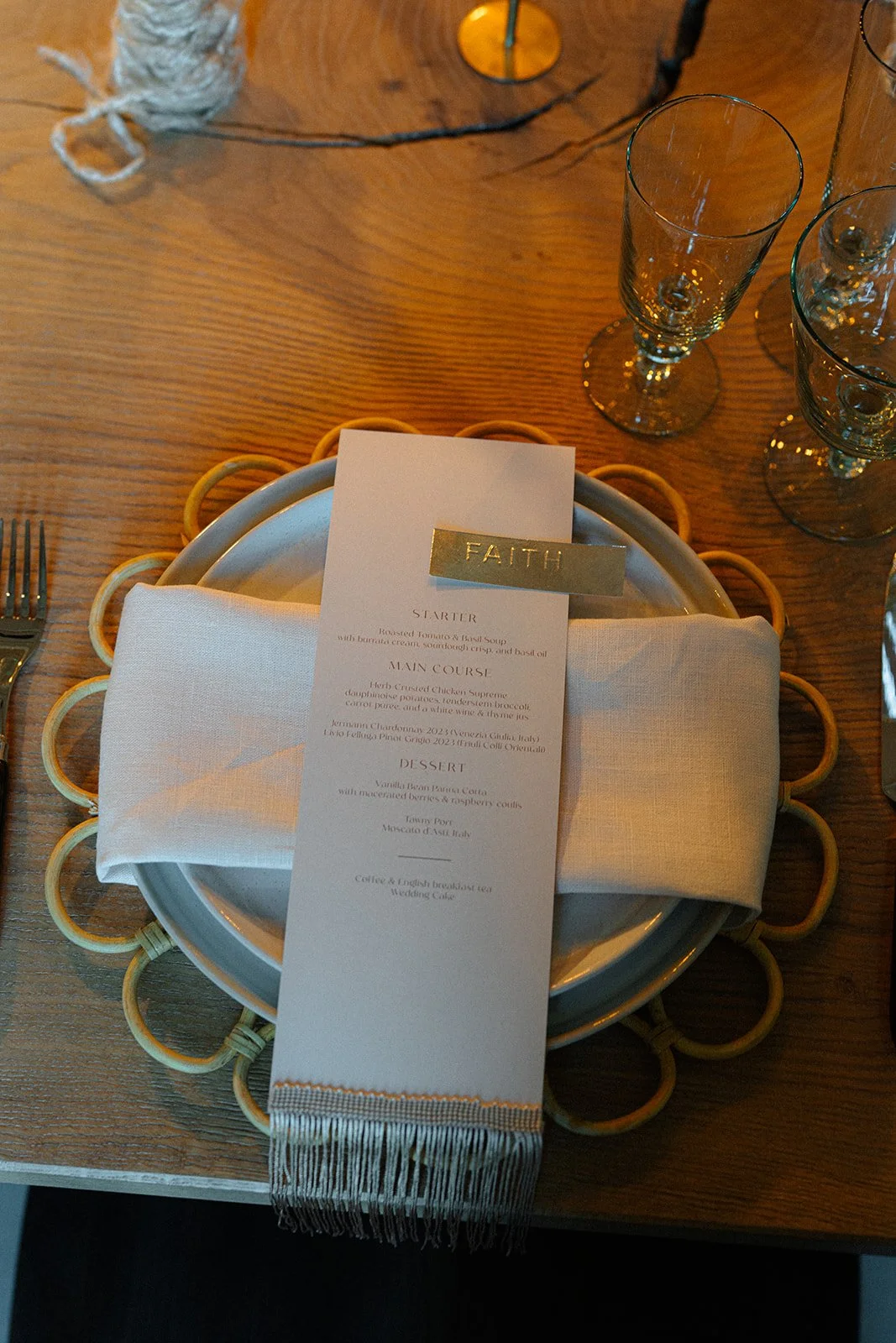 Luxury embossed wedding stationery