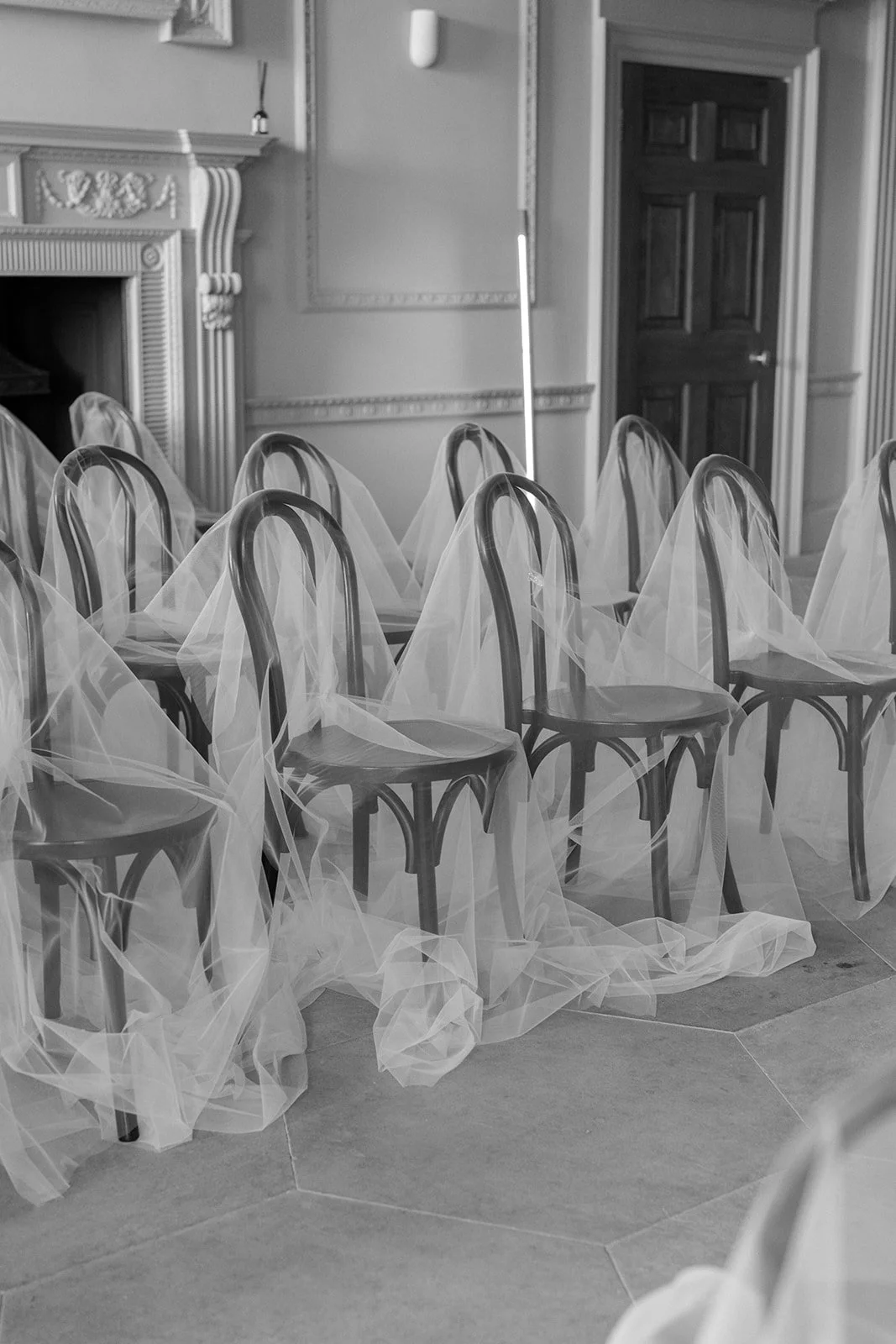 Delicate fabric chair covers