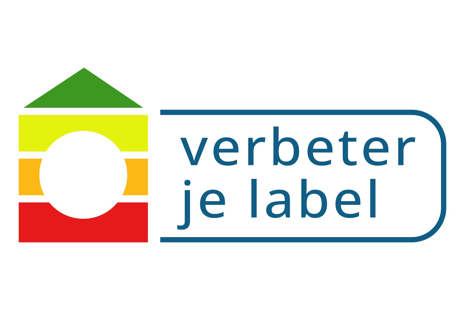 Logo met huis en de tekst 'verbeter je label'