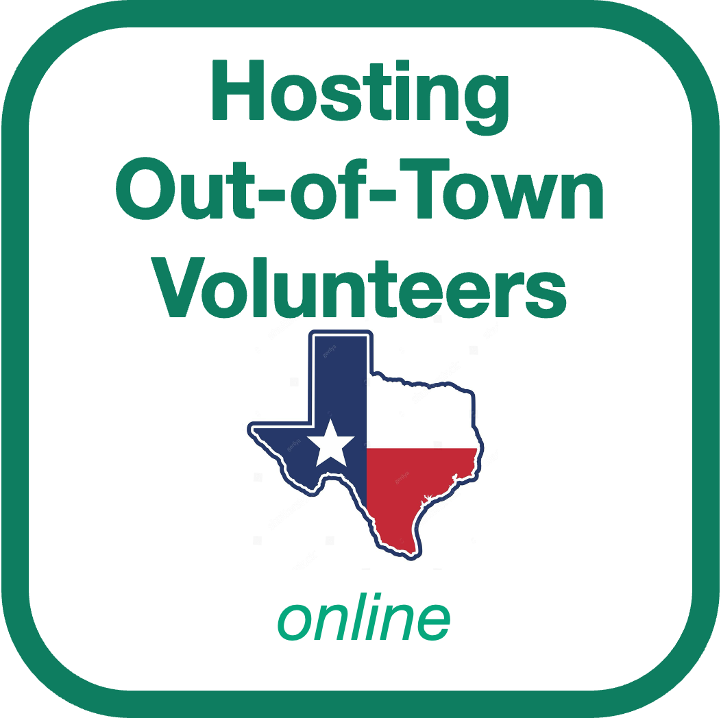 Hosting Out-of-Town Volunteers (online)